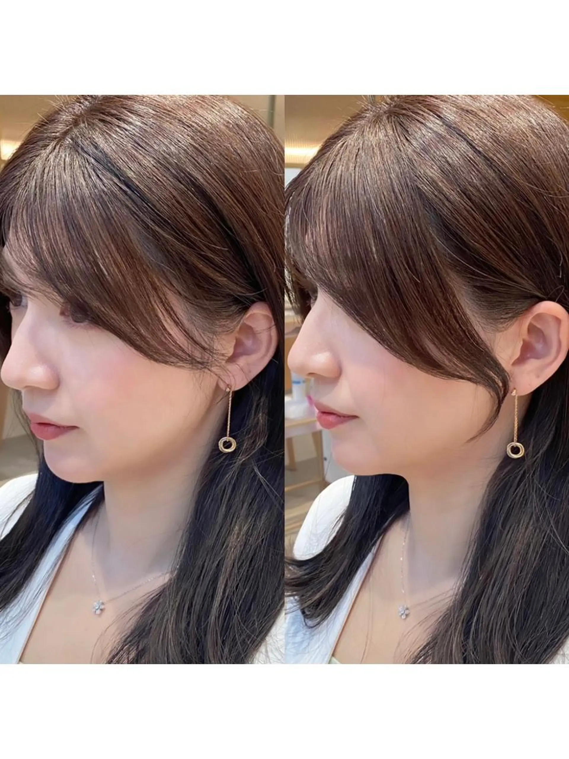 セミロング カラー パーマ ヘアアレンジ 小野寺瑞希 /最小顔カットのヘアスタイル