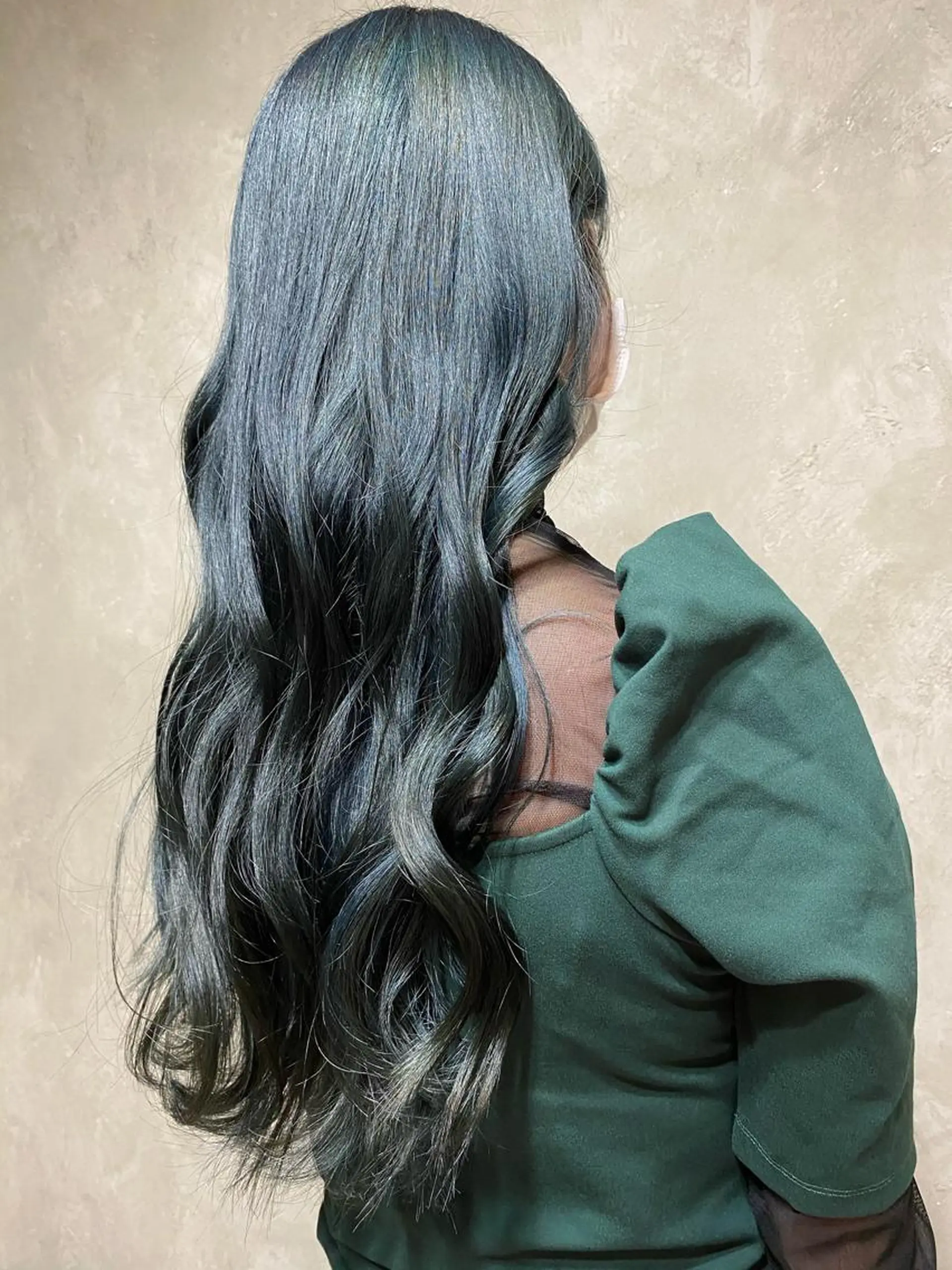 ロング カラー ミント ミントグリーン ハイトーンヘアセット 🦋yuri🦋のヘアスタイル
