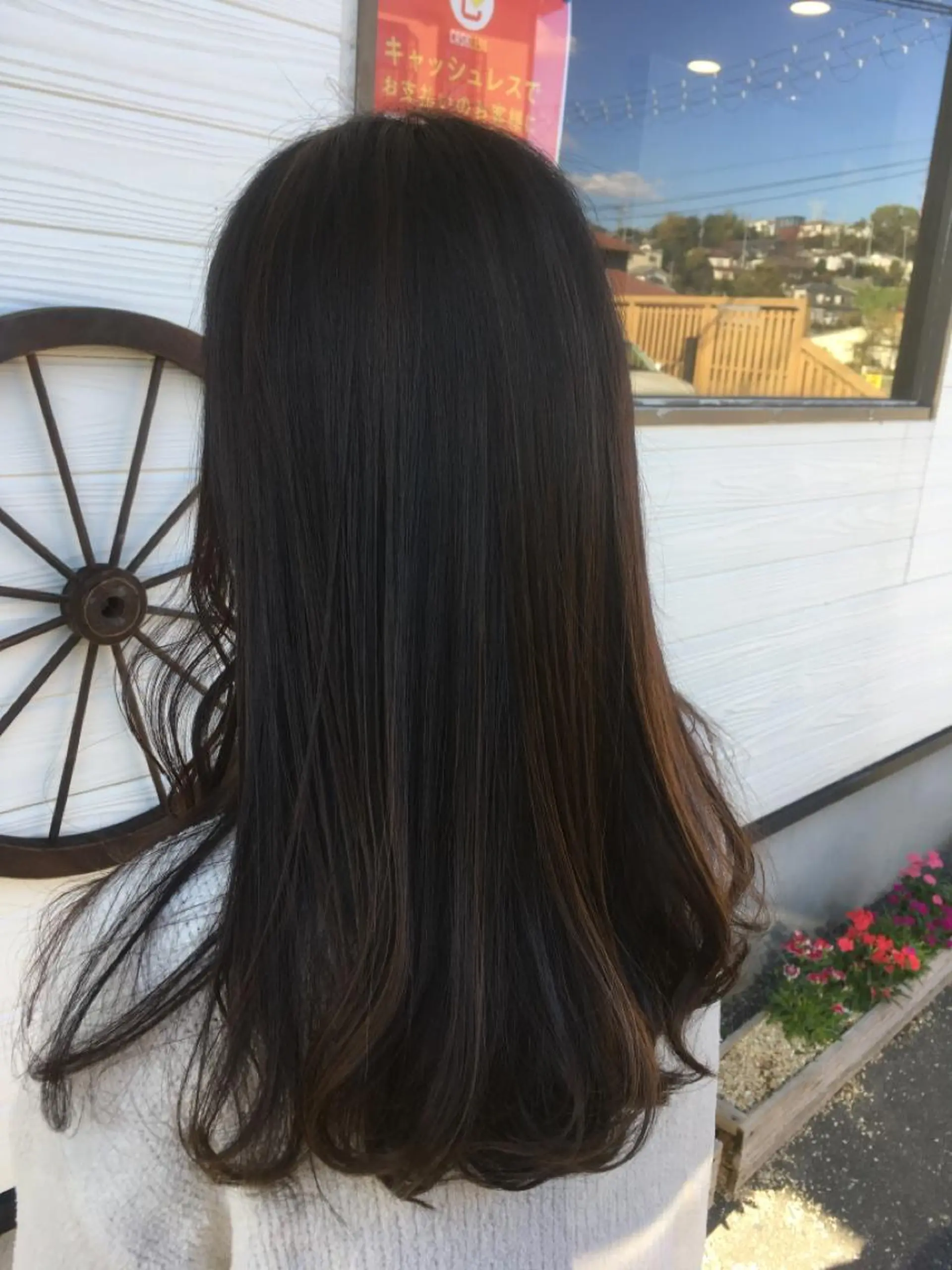 ロング パーマ カット 縮毛矯正 ビヨウシツトリコ よねたにみなのヘアスタイル