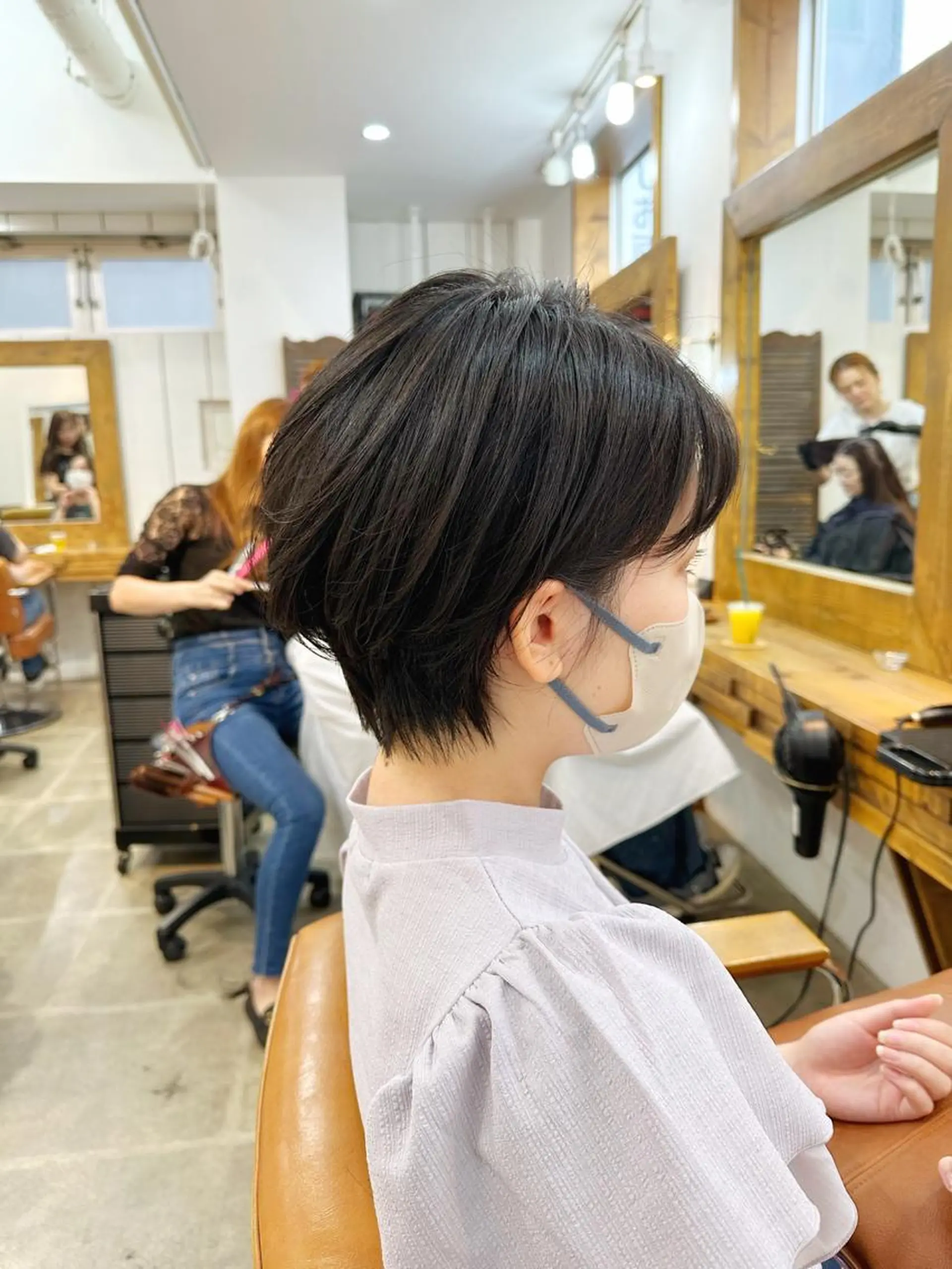 ショート ショートボブ ハンサムショート 丸みショート ボブ ハイライト カット newline銀座所属・銀座ショート/ 大人ショート/金子涼のヘアスタイル