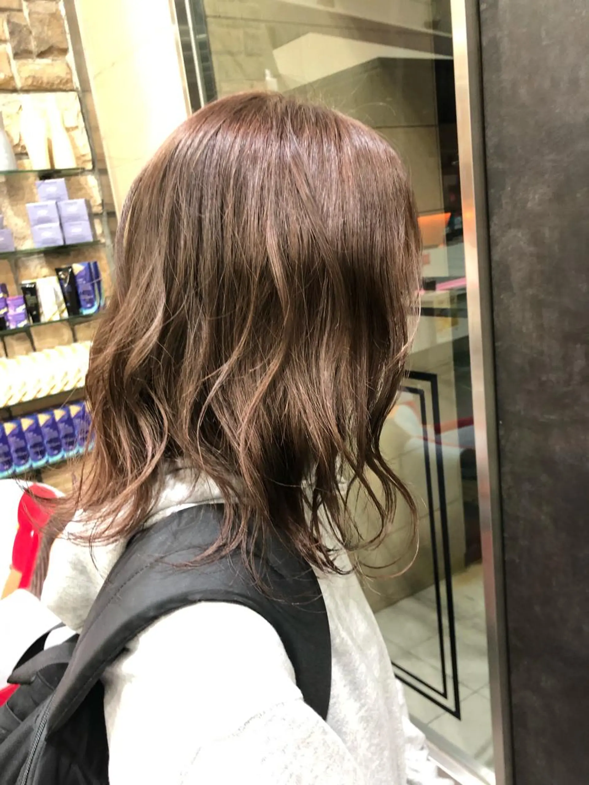 ショート カラー ヘアアレンジ ブラウンカラー チョコレートブラウン ヘアカラー チャンモリパーマ/韓 国/Minami🦋のヘアスタイル