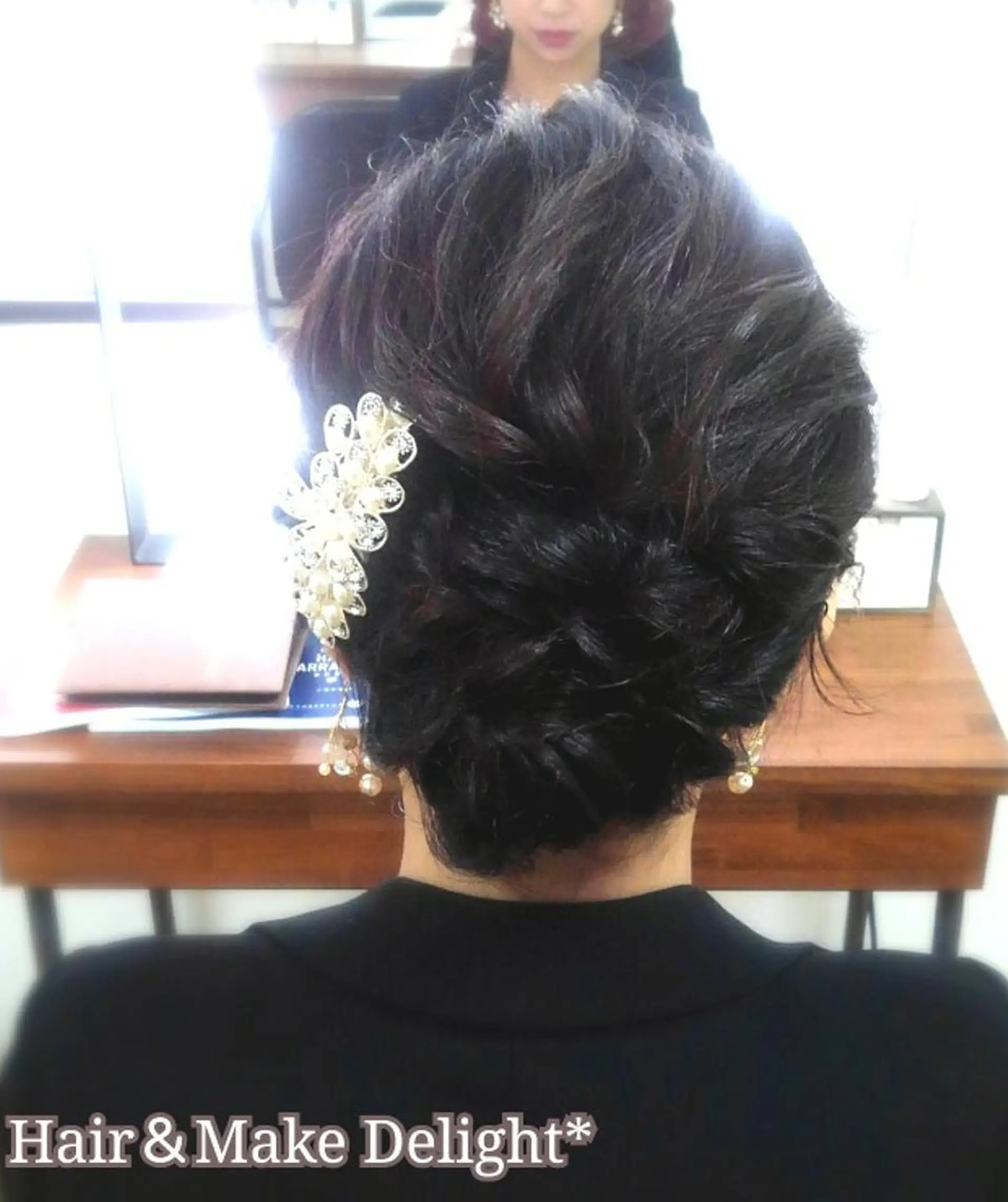 ミディアム ヘアアレンジ ヘアセット Hair&Make  Delight*のヘアスタイル