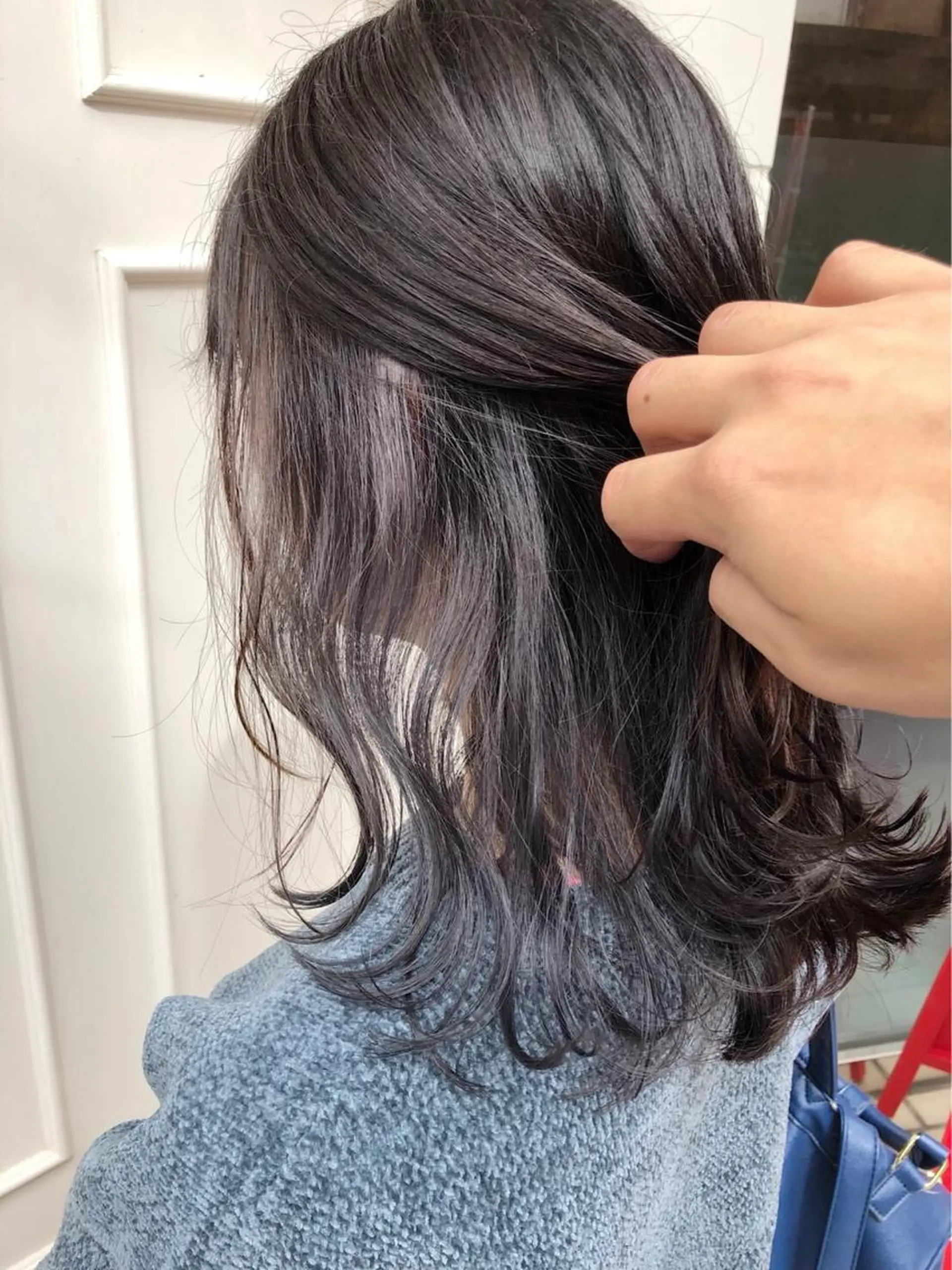 ミディアム カラー シルバー ホワイトシルバー 💈Blanco💈 カラー&ケア🌈のヘアスタイル