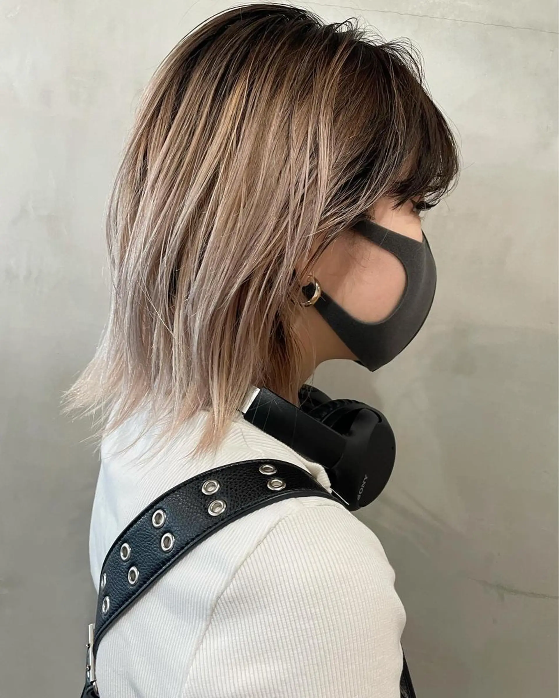 ミディアム カラー ヘアカラー トリートメント 優 作のヘアスタイル