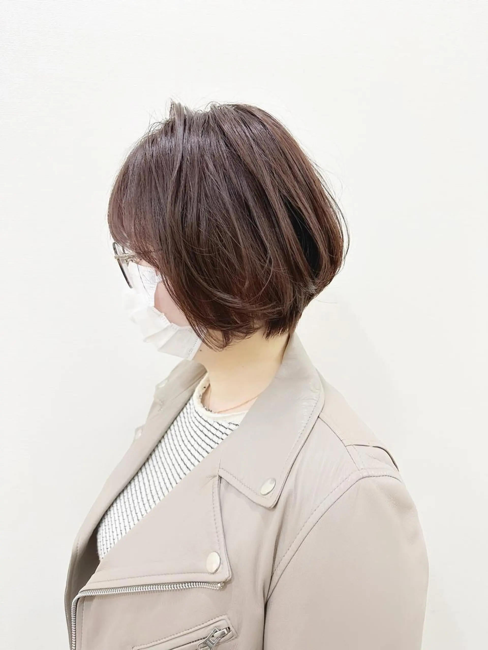 ショート カラー ショートボブ ショートレイヤー ハンサムショート 丸みショート アディクシーカラー newline銀座所属・銀座ショート/ 大人ショート/金子涼のヘアスタイル