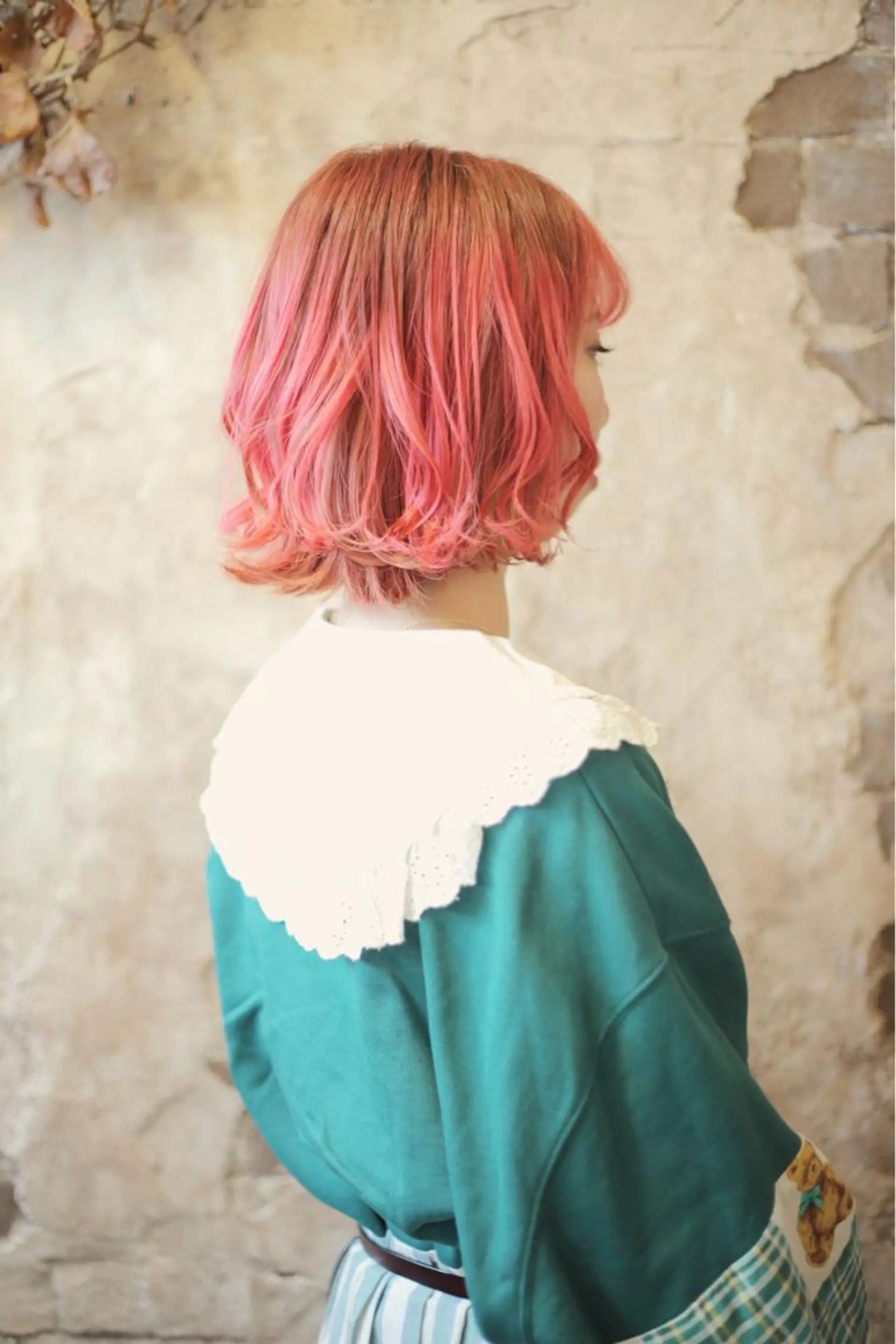 カラー ブリーチ グラデーションカラー ピンクカラー ヘアカラー nico 。のヘアスタイル