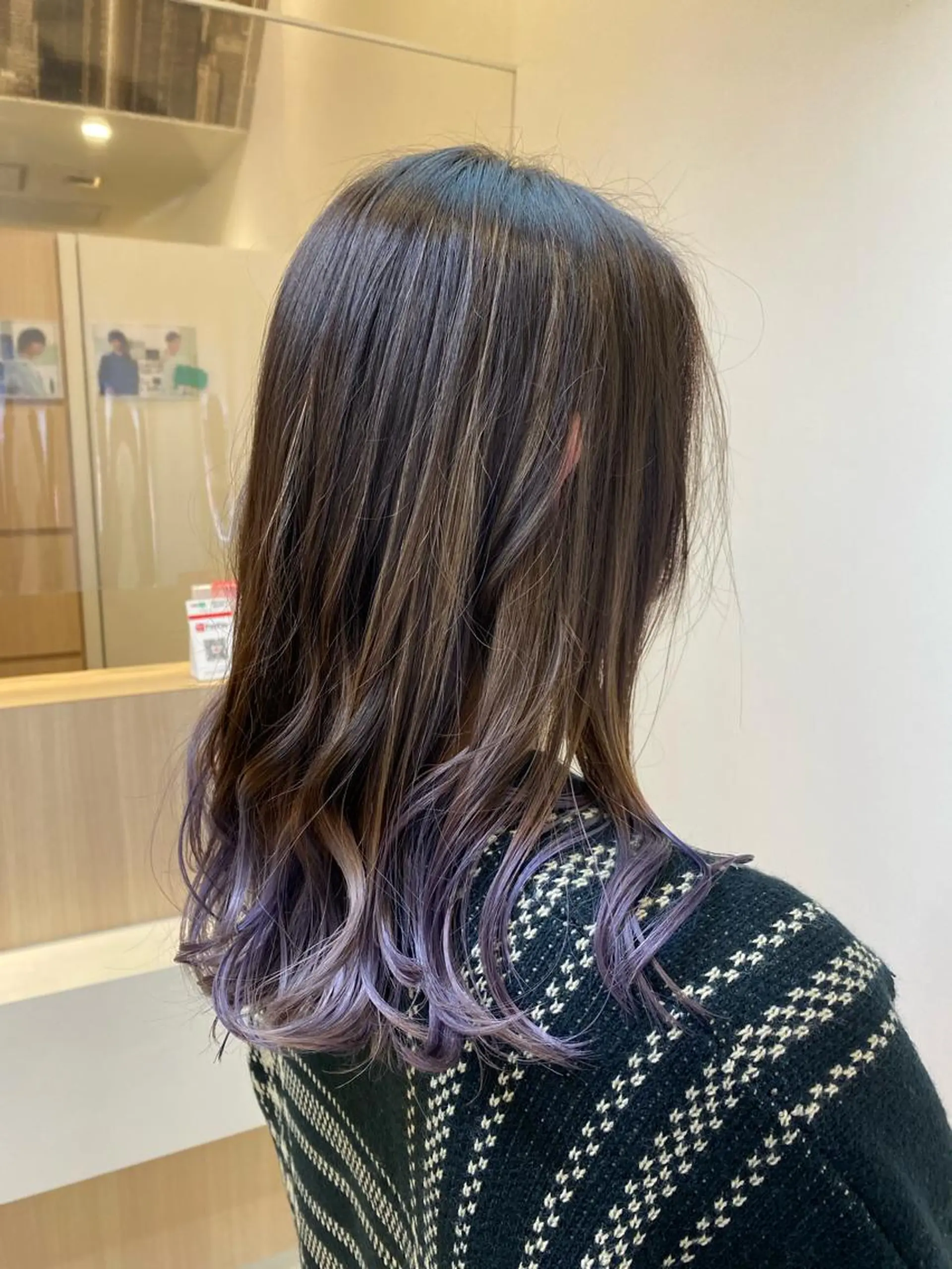 ロング カラー カット ヘアカラー トリートメント レイヤー/メンズ 奥野恭平のヘアスタイル