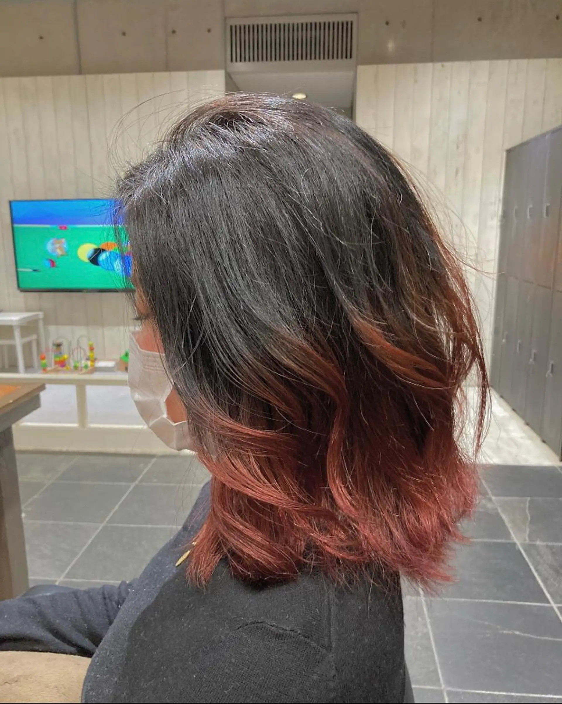 ミディアム カラー カット ヘアカラー トリートメント は まべのヘアスタイル