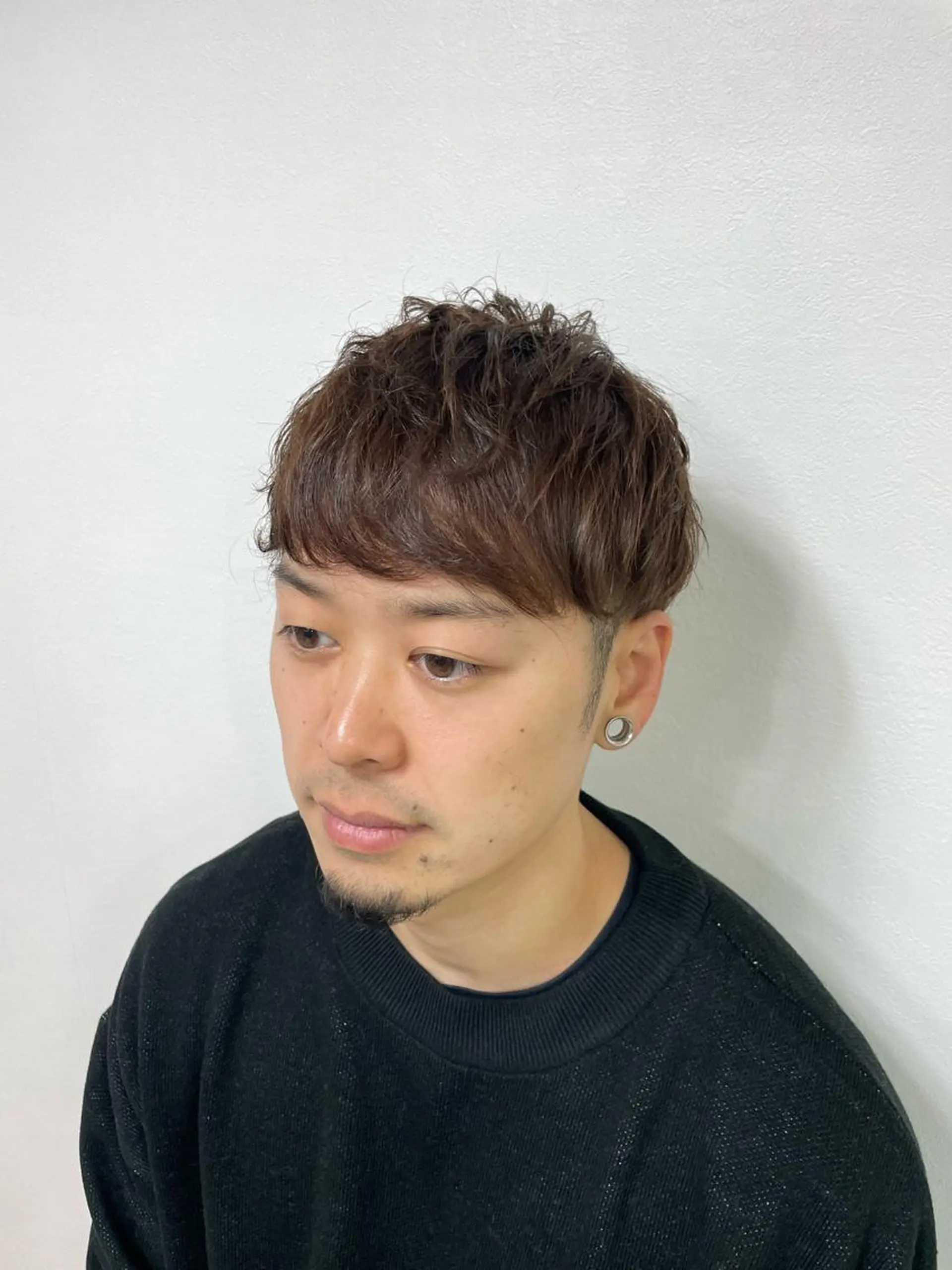 カラー メンズ マッシュ 刈り上げ Agu hair act 姫路駅前おみぞ筋店所属・カワモト ソウタのヘアスタイル