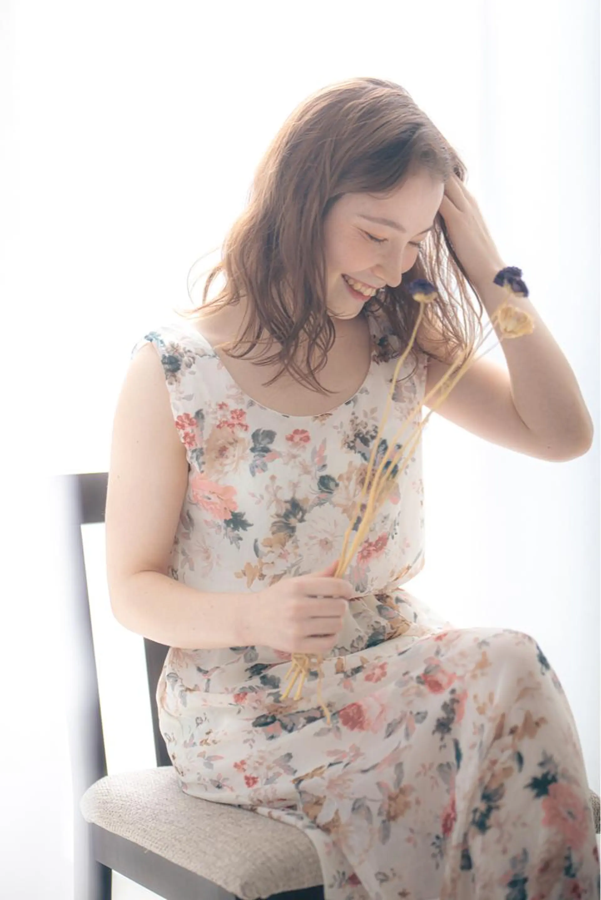 セミロング カラー パーマ vifkrone所属・JOHO 【マンツーマン施術】のヘアスタイル