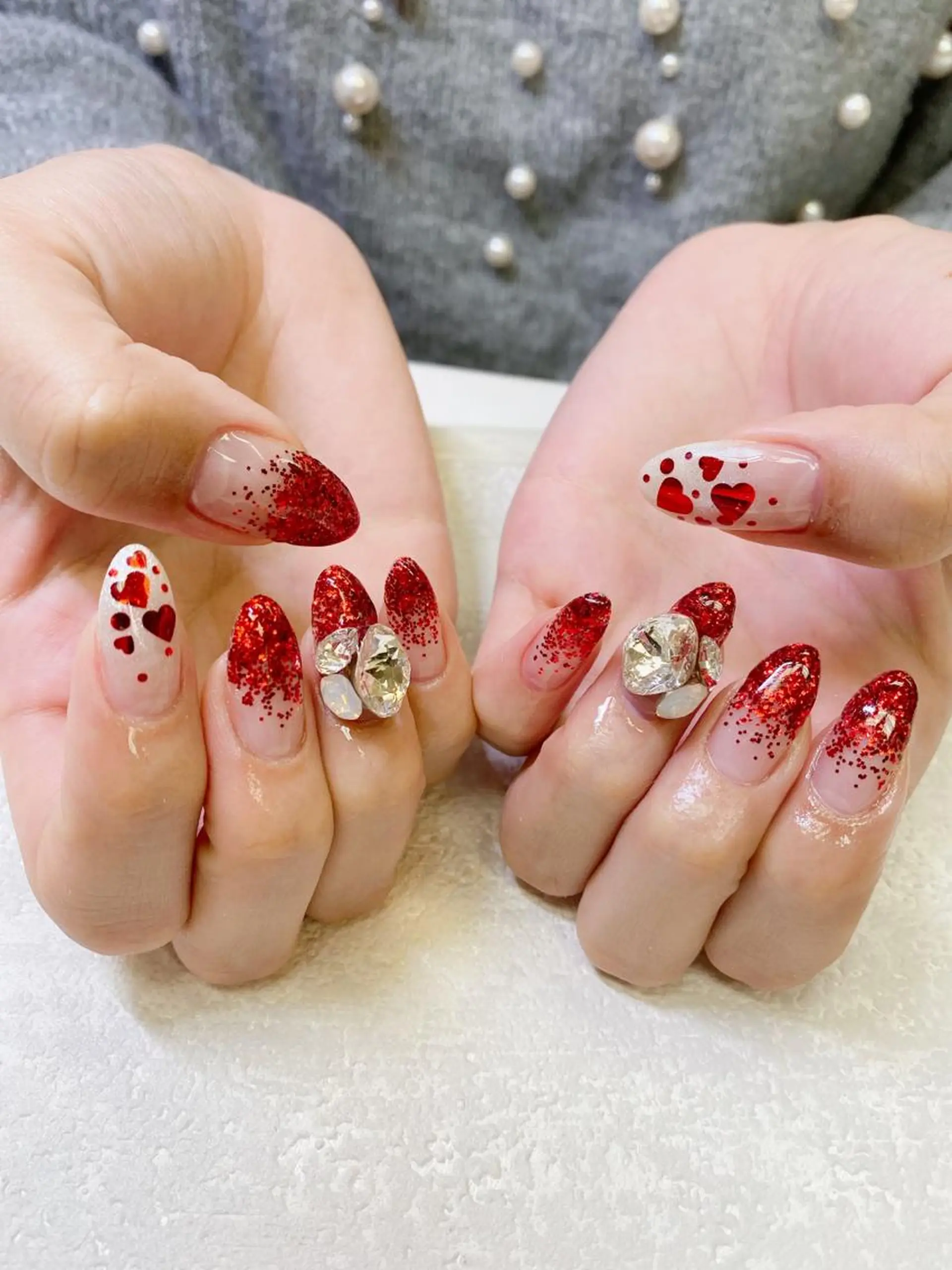 セミロング ハンドネイル JNA認定講師🌸 RIEのネイルデザイン