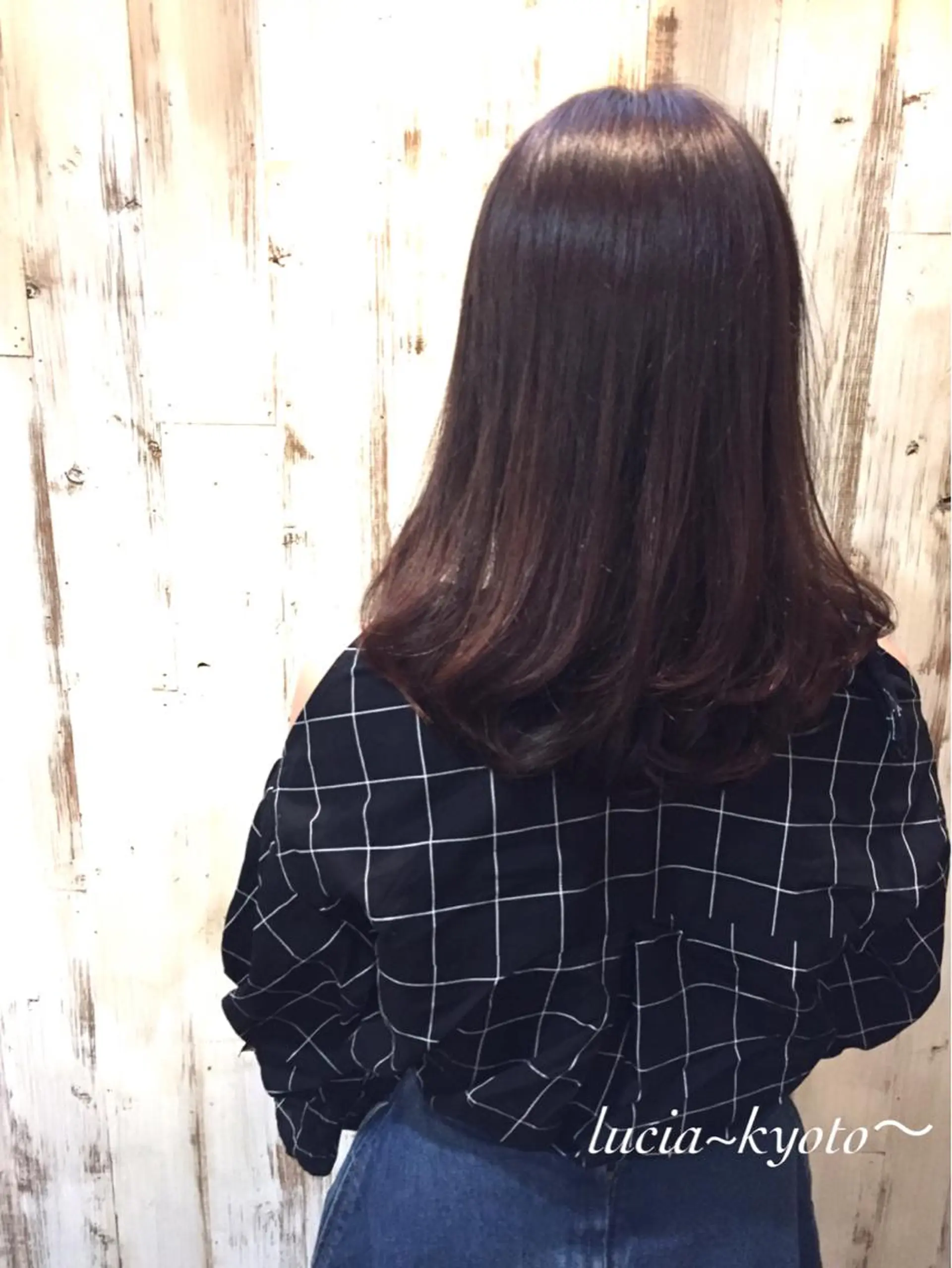 セミロング 縮毛矯正 カラー特化サロン茶屋 町Furukuboのヘアスタイル