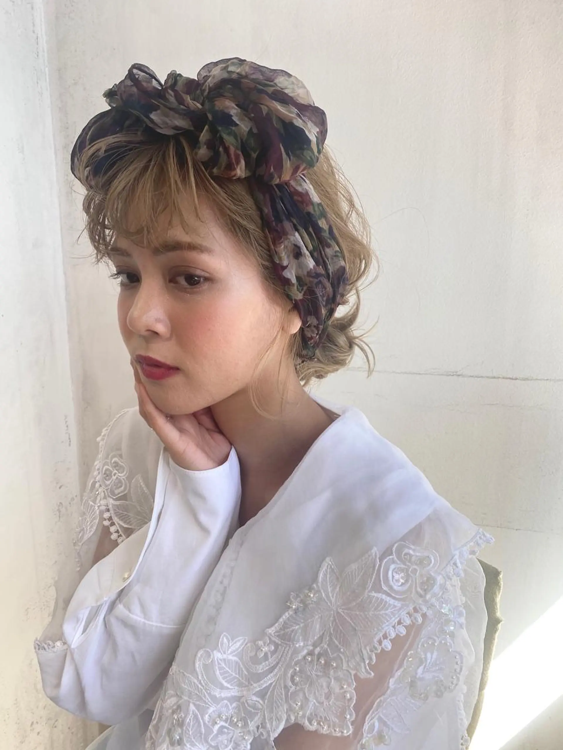 ミディアム ハイトーンカラー🍑 心斎橋のヘアスタイル