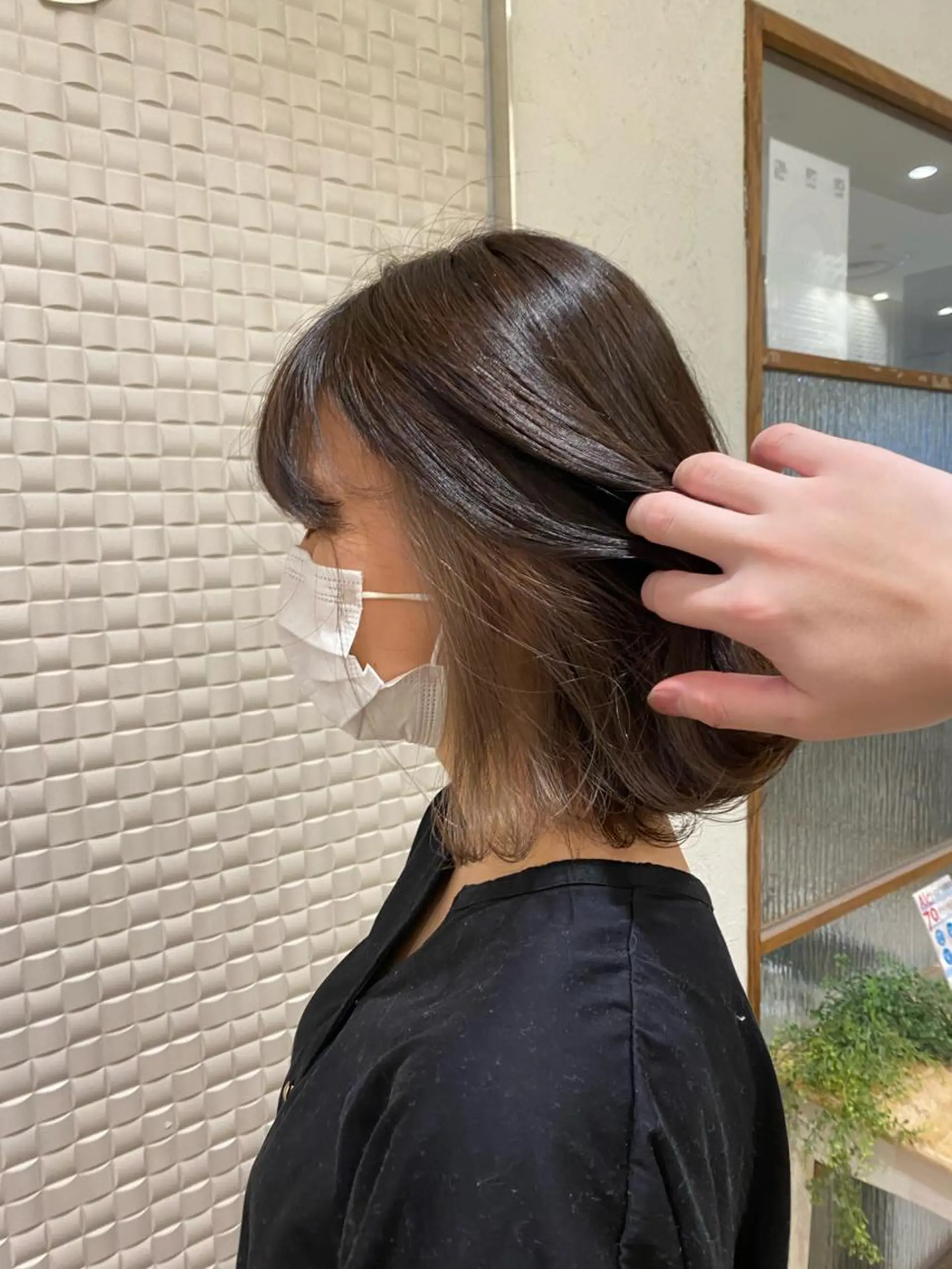 ミディアム ヘアカラー トリートメント ヘアセット 新宿スペインカール ヨモギダのヘアスタイル