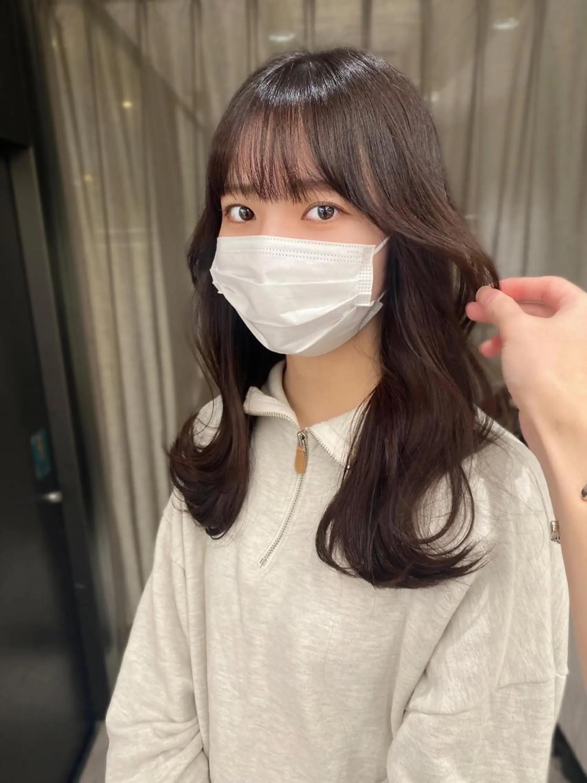 ロング 京都レイヤーカット/ 縮毛矯正/羽柴りくのマツエク・マツパデザイン