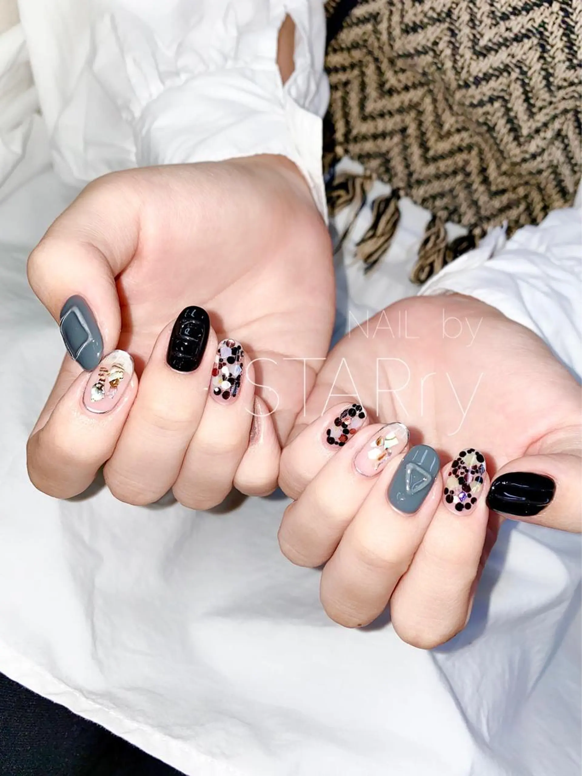 ネイル アートネイル ジェルネイル ニュアンスネイル パラジェル NAIL by STARry 川口のネイルデザイン