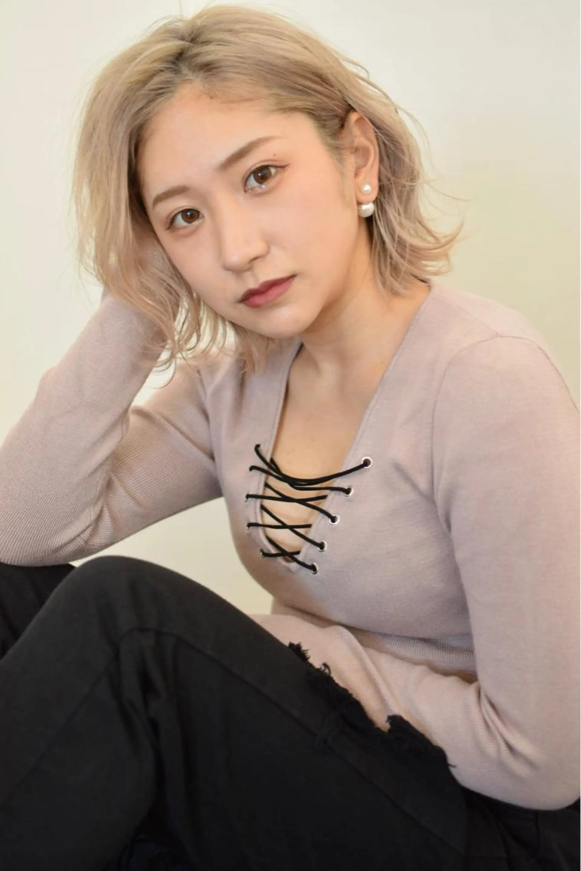 カラー アディクシーカラー バレイヤージュ ベージュカラー ブリーチ ケアブリーチ ヘアカラー 水戸/ブリーチカラー ♠️♠️會澤遼真のヘアスタイル