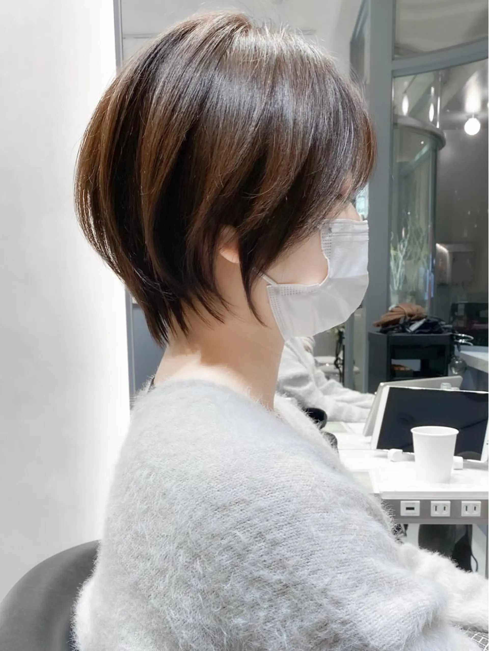 ショート カラー ショートボブ ボブ ショートヘア カット トリートメント ショート ショートボブ斉藤航人のヘアスタイル