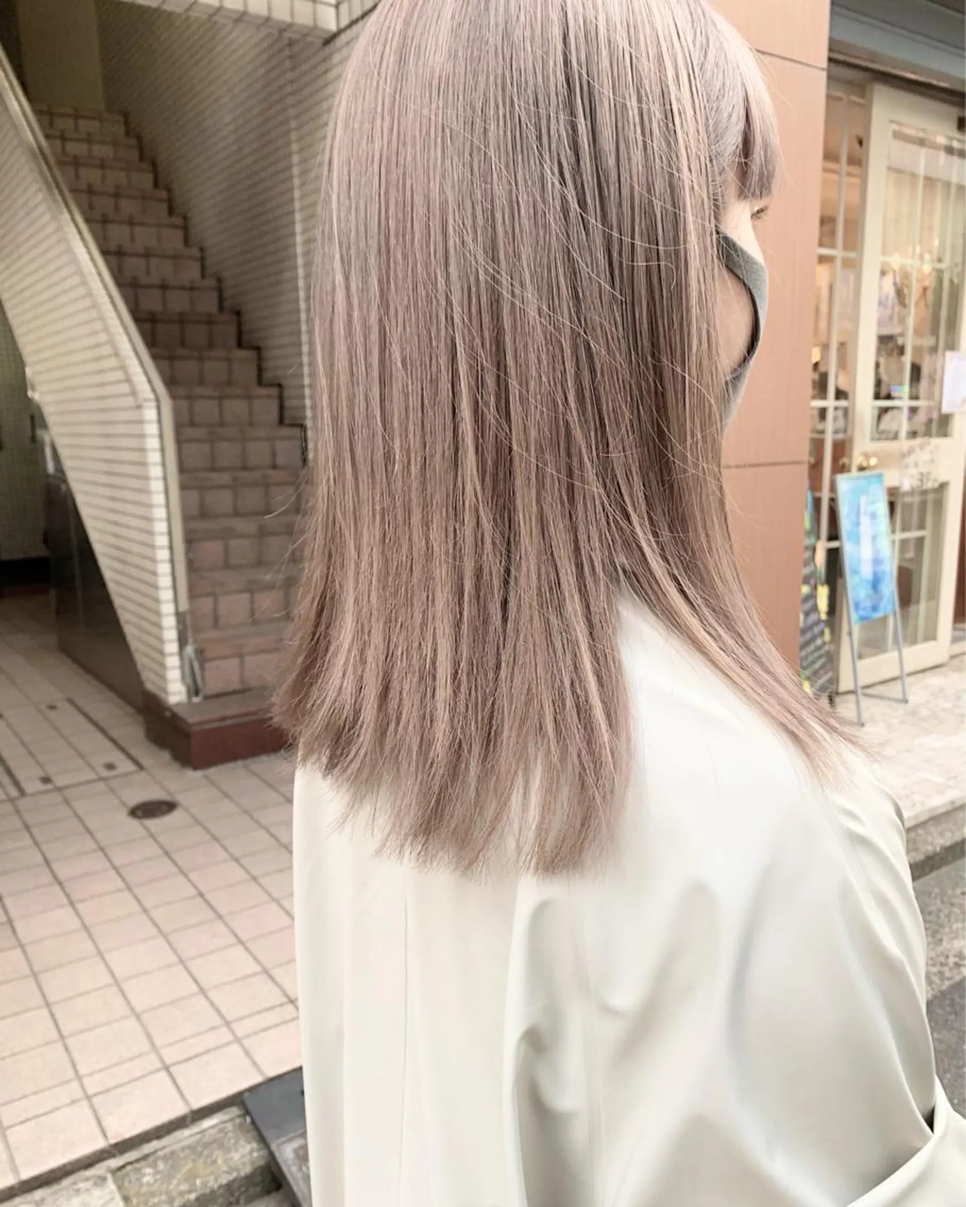 セミロング カラー ヘアアレンジ ベージュカラー カット ヘアカラー トリートメント 🌿ニュアンスパーマ /ショート淳平のヘアスタイル