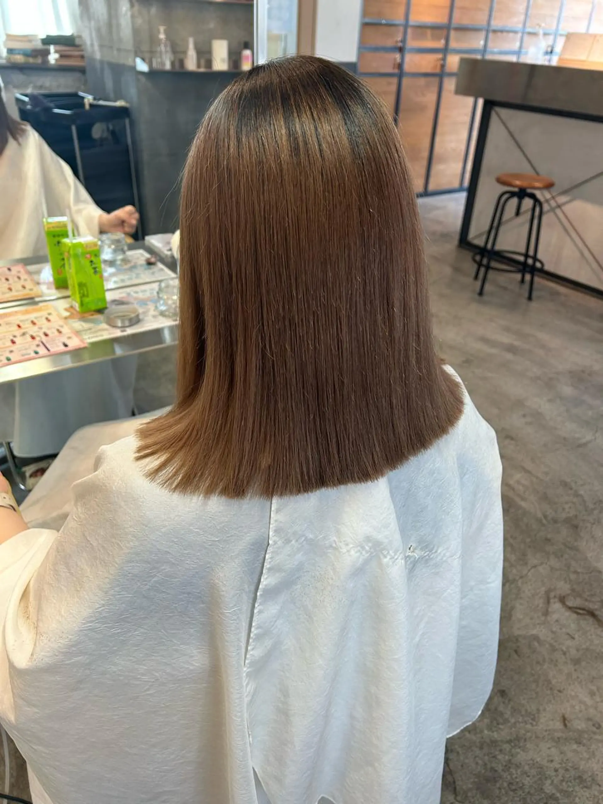 ミディアム カラー カット 丸みショート /nagisaのヘアスタイル