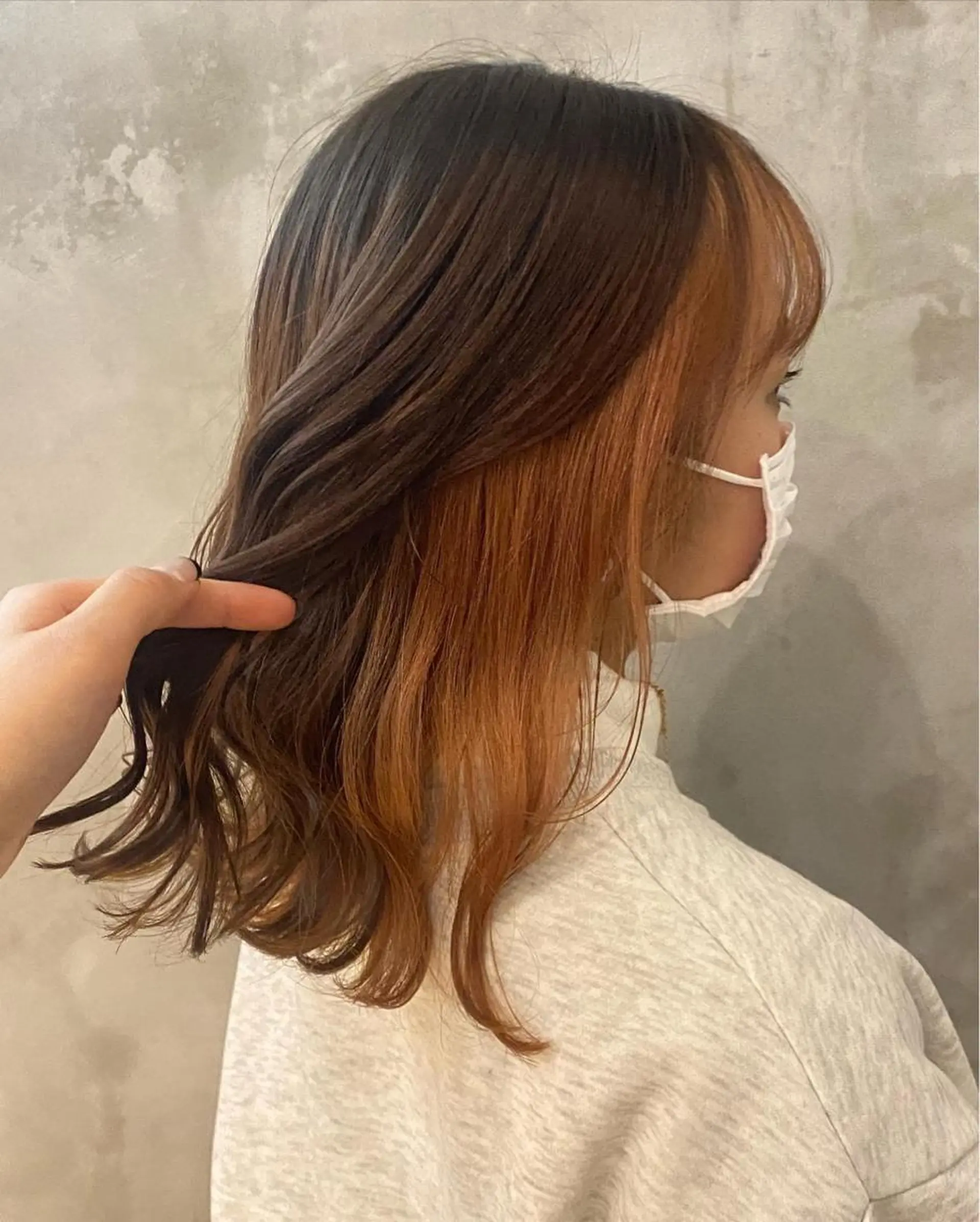 セミロング カラー カット ヘアカラー 【＆ koenji】 yukaのヘアスタイル