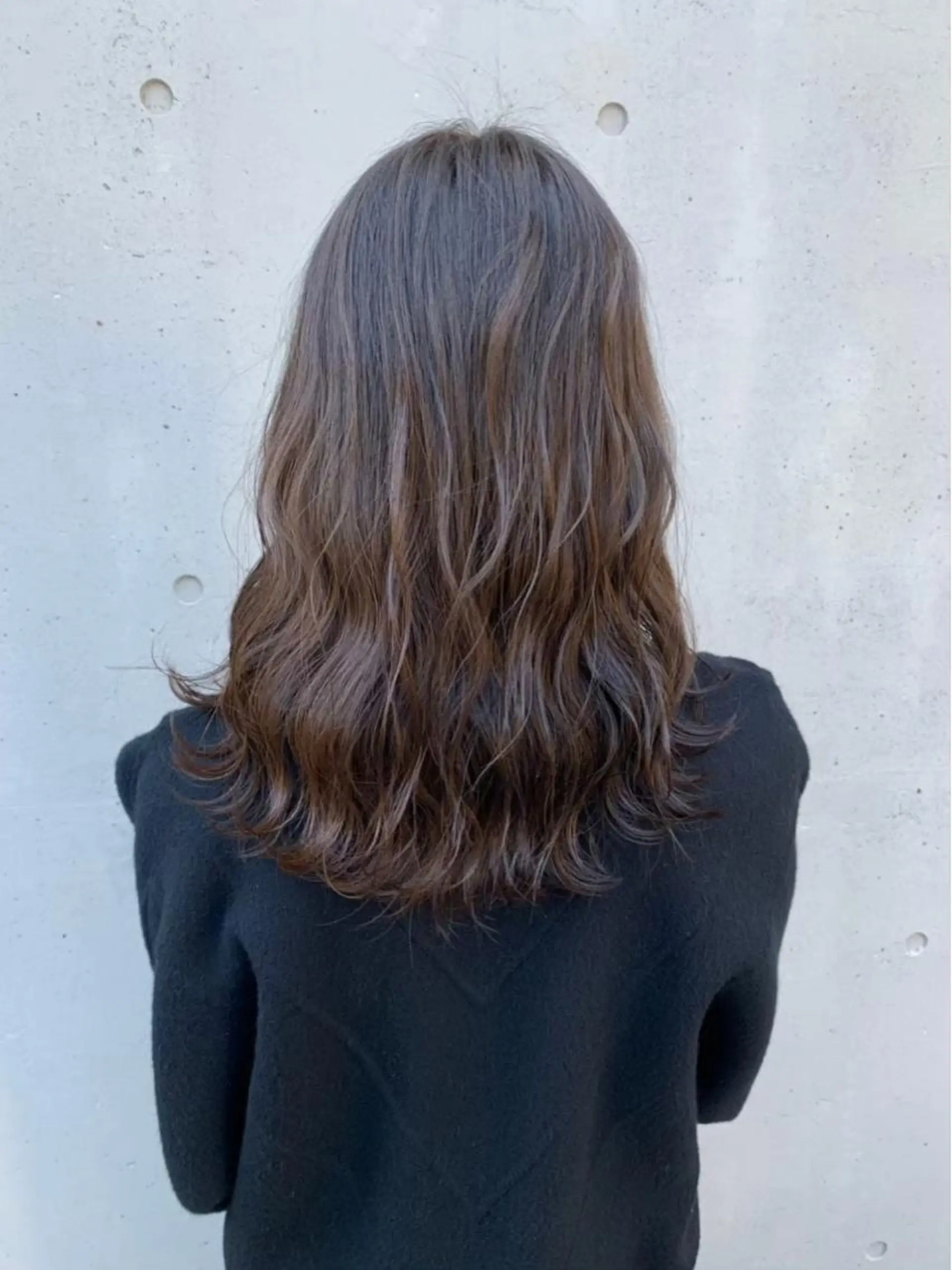 セミロング カラー ヘアカラー トリートメント 中津/柔らかカラー/ ナガオ　イズミのヘアスタイル