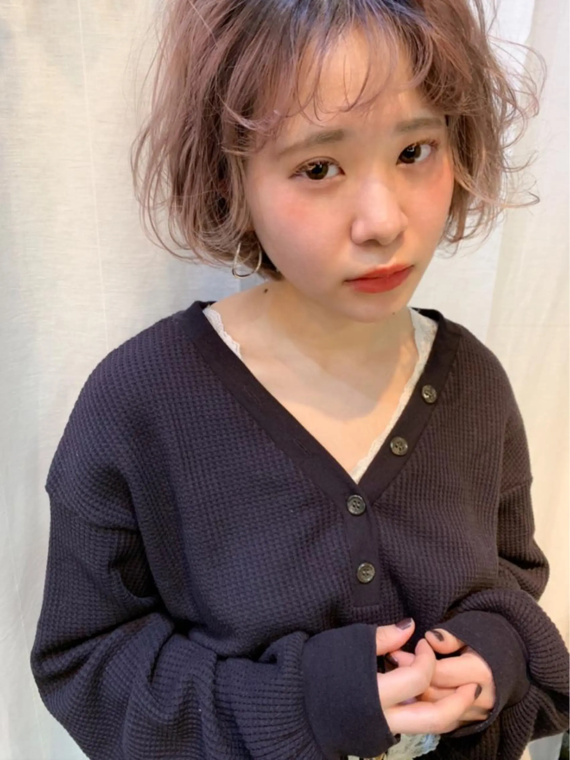 カラー グレージュ ラベンダーカラー ラベンダーグレージュ ラベンダーグレー ピンクカラー 古賀 侑磨のヘアスタイル