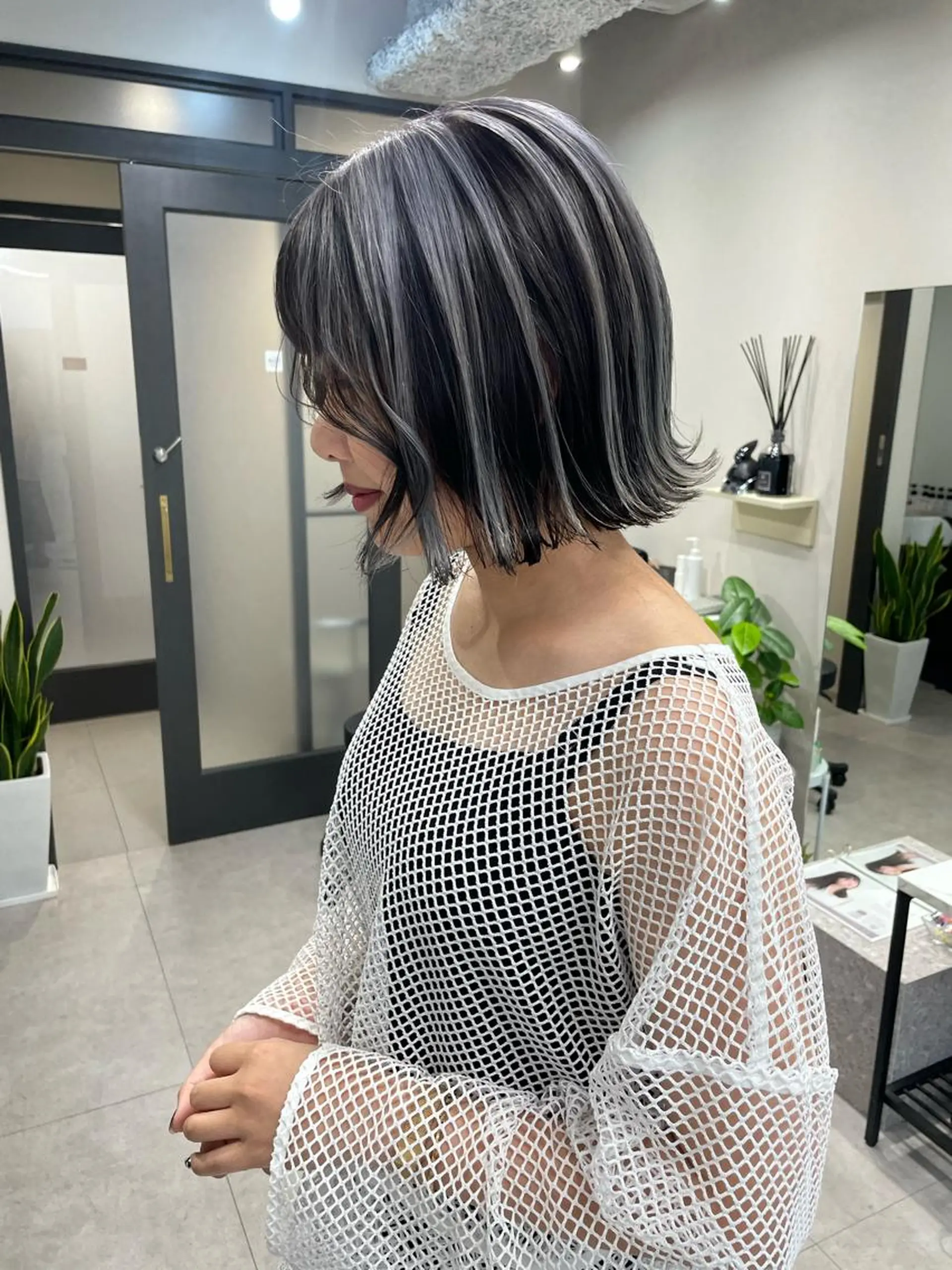 ミディアム カラー ヘアカラー トリートメント 髪質改善will hairdesignのヘアスタイル