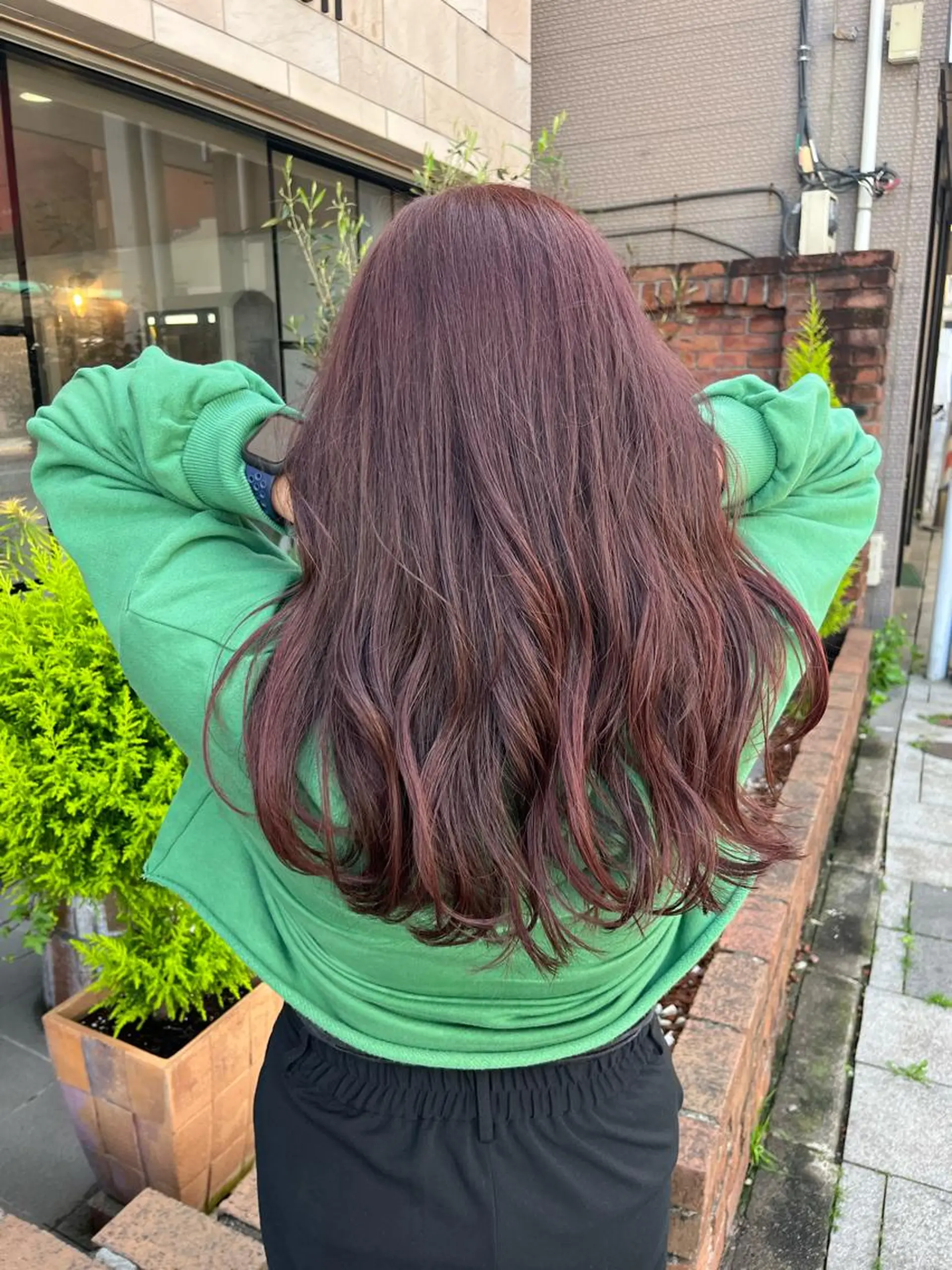 ロング カラー カシス ヘアカラー トリートメント SHIAN 八王子👼鬼塚さやかのヘアスタイル