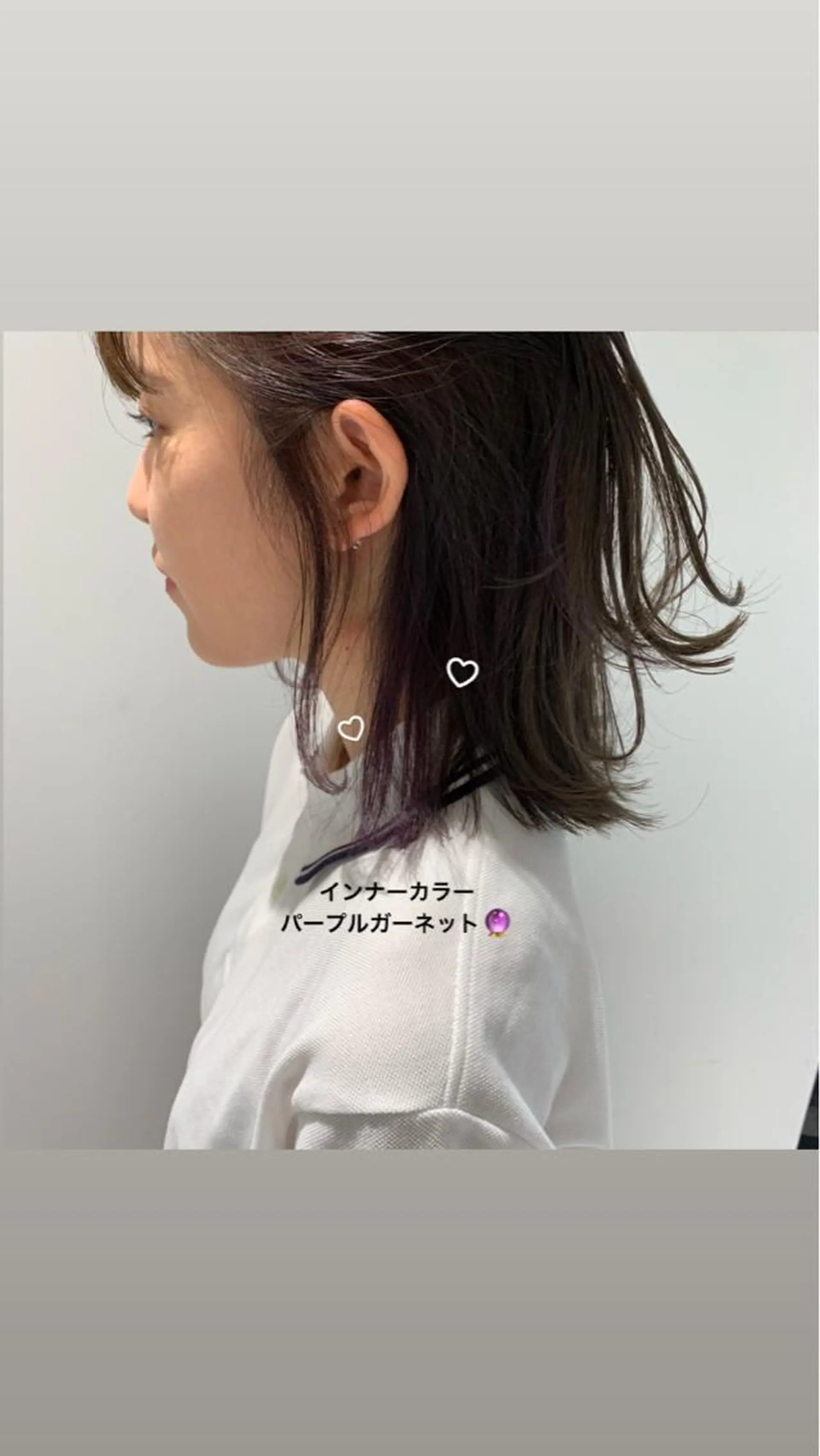 ミディアム カラー インナーカラー パープルカラー emme MIHO♡のヘアスタイル