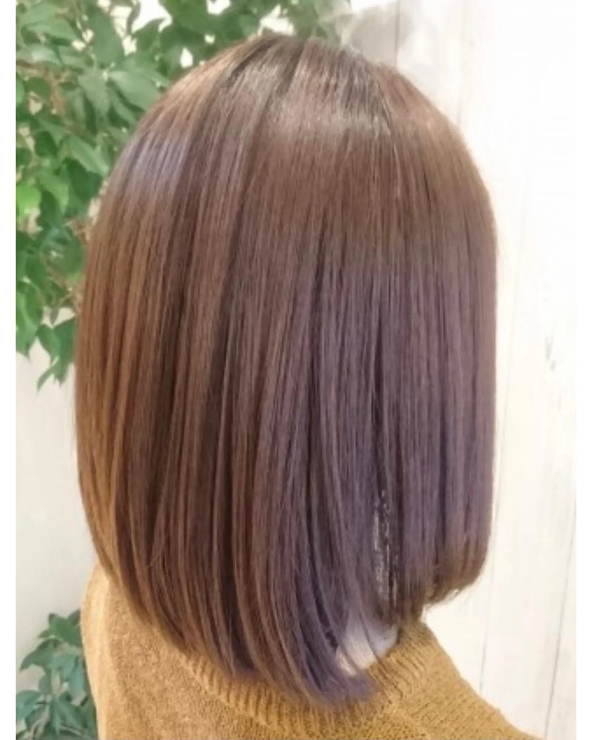 セミロング パーマ カット 縮毛矯正 奥谷 美代子のヘアスタイル