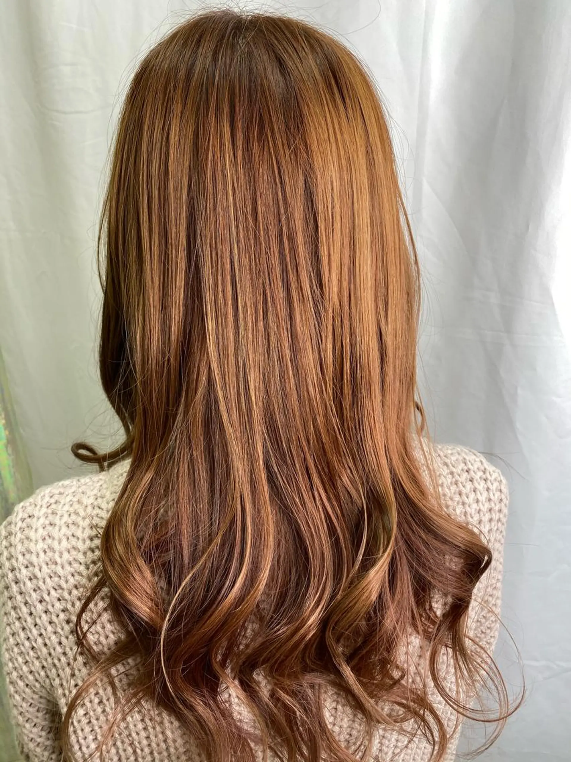セミロング カラー ブラウンカラー ヘアカラー トリートメント HAIR MAKE Y-21 久地店所属・船田 雅也のヘアスタイル