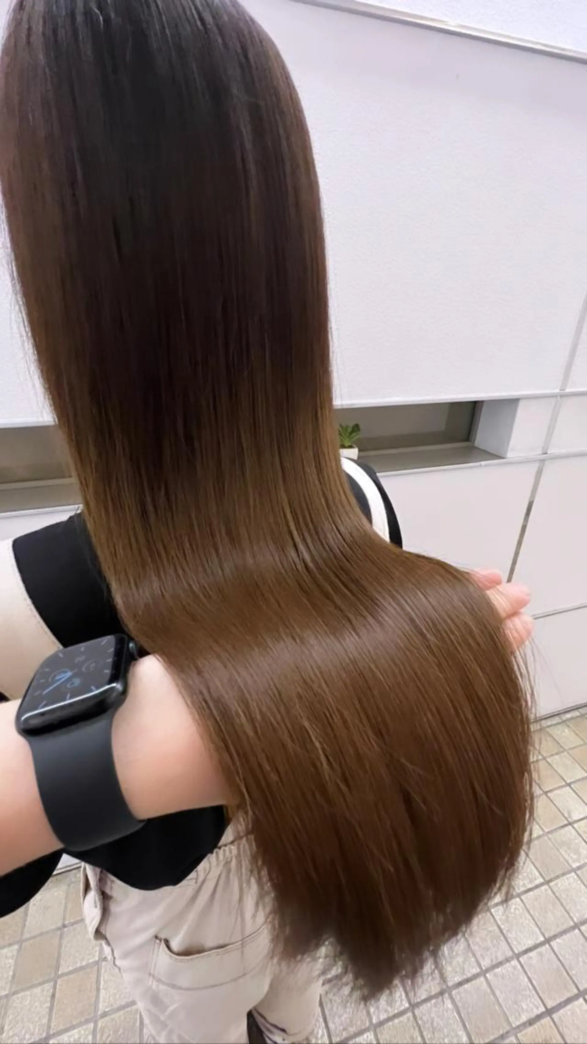 ロング カラー トリートメント 韓国🇰🇷レイヤー おくれ毛/顔まわりのヘアスタイル