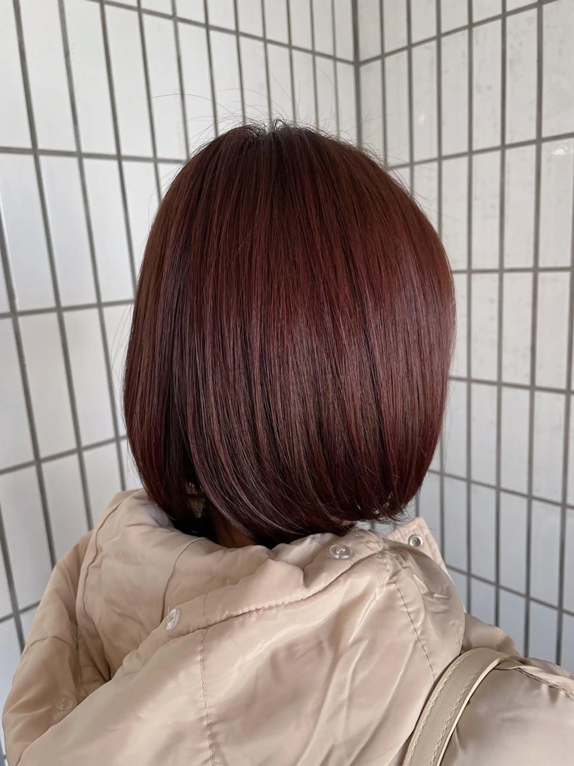 ショート カラー ブラウンカラー ピンクカラー ピンクブラウン カット ヘアカラー トリートメント ハットリ /北習志野のヘアスタイル