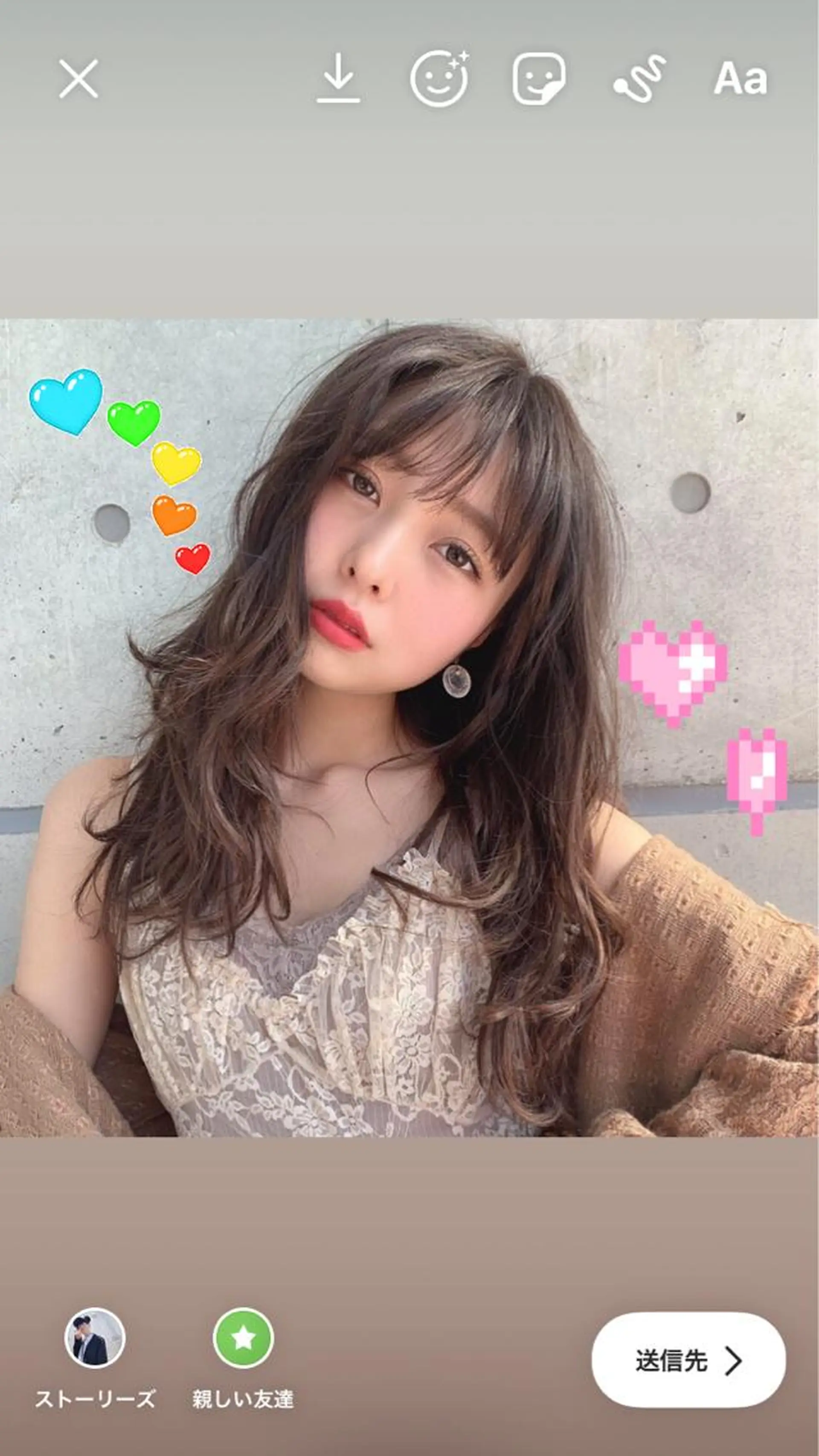 セミロング カラー 🩵ハイトーン 美咲🩵のヘアスタイル