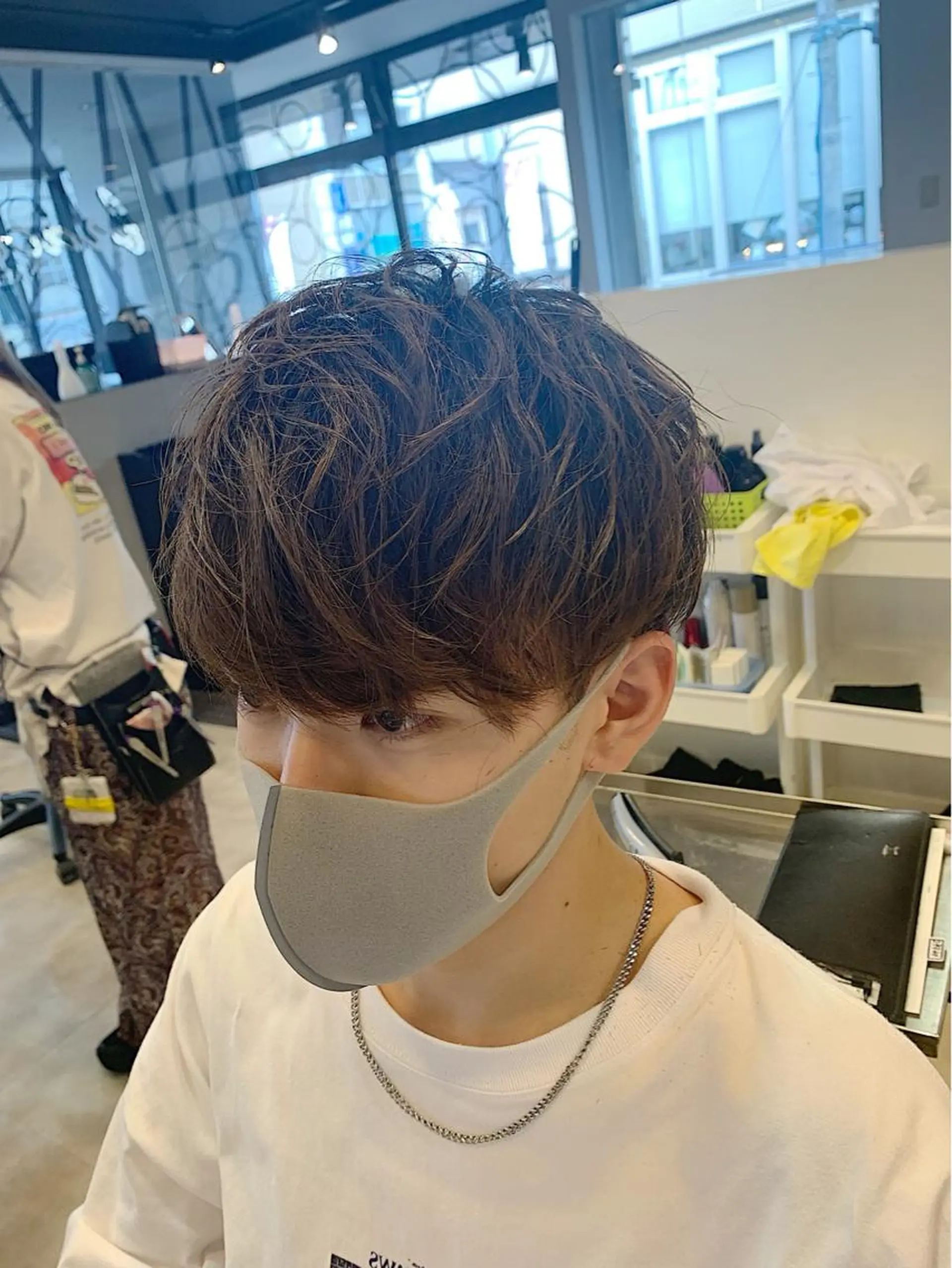 ショート メンズ カット ヘアセット メンズパーマ/難波/ 心斎橋　室園亮佑のヘアスタイル