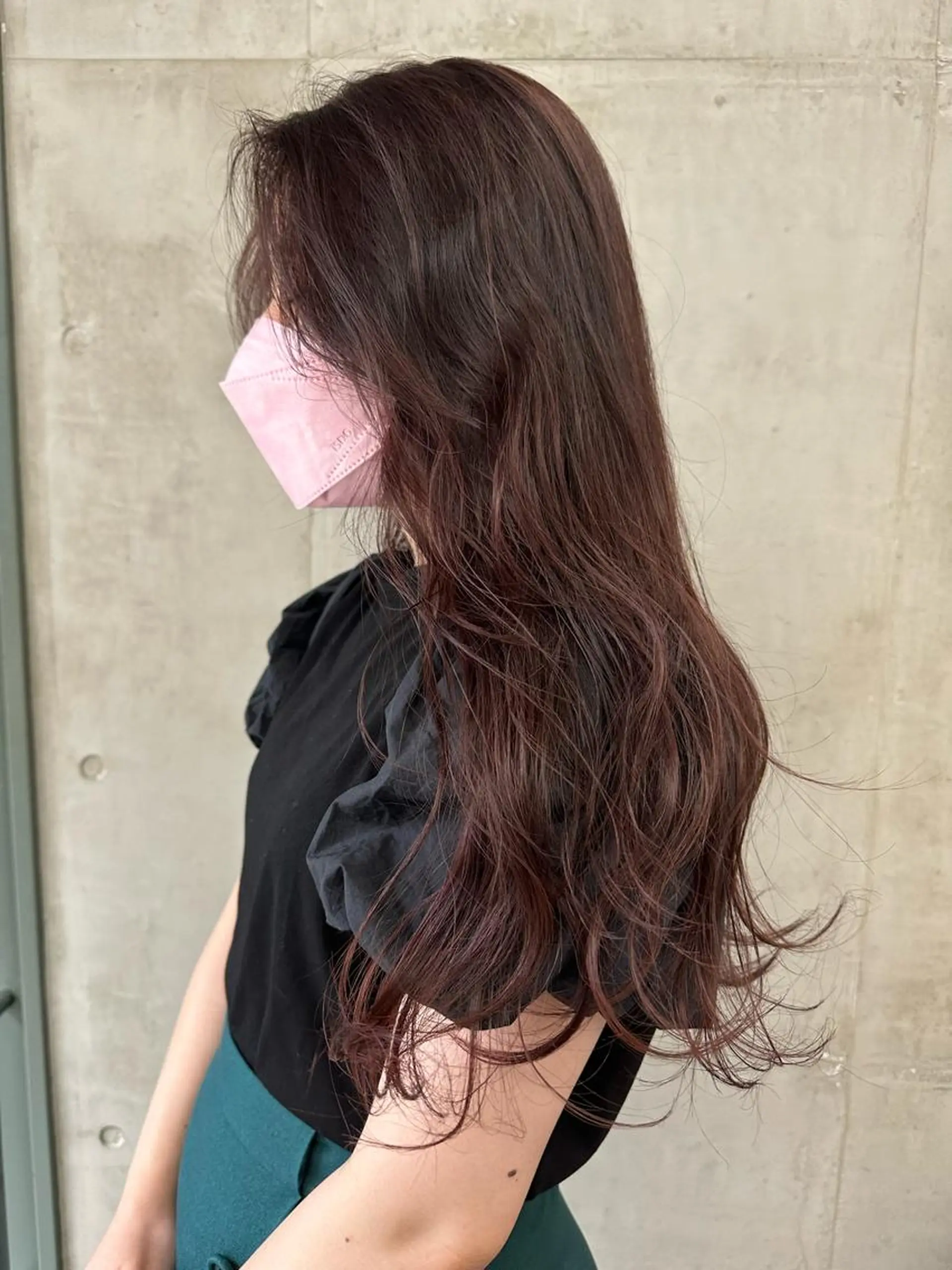 ロング カラー ピンクカラー レッドカラー SALTWATER AYARIのヘアスタイル
