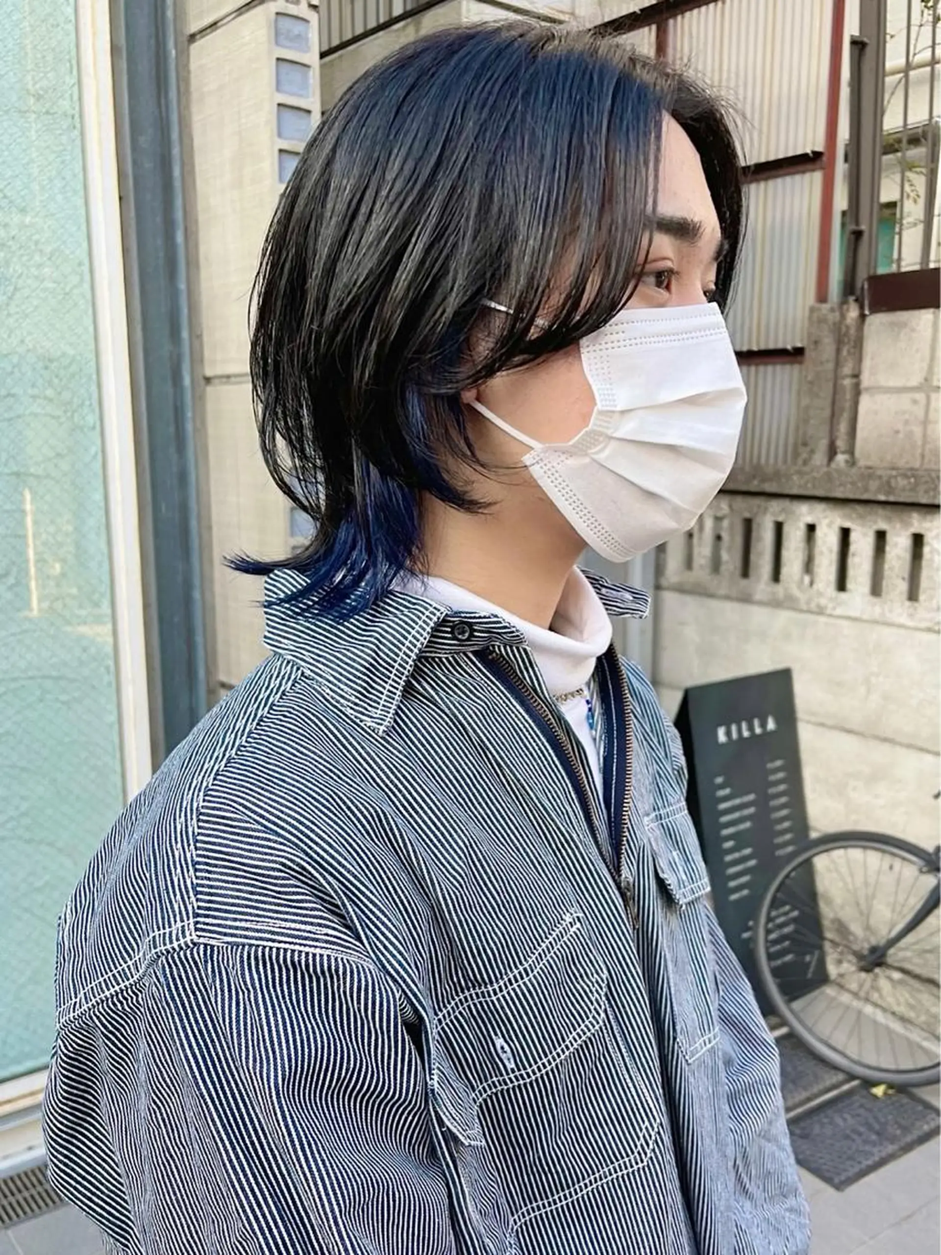 カラー メンズ ブルーカラー ブリーチダブルカラー 【koide】のヘアスタイル