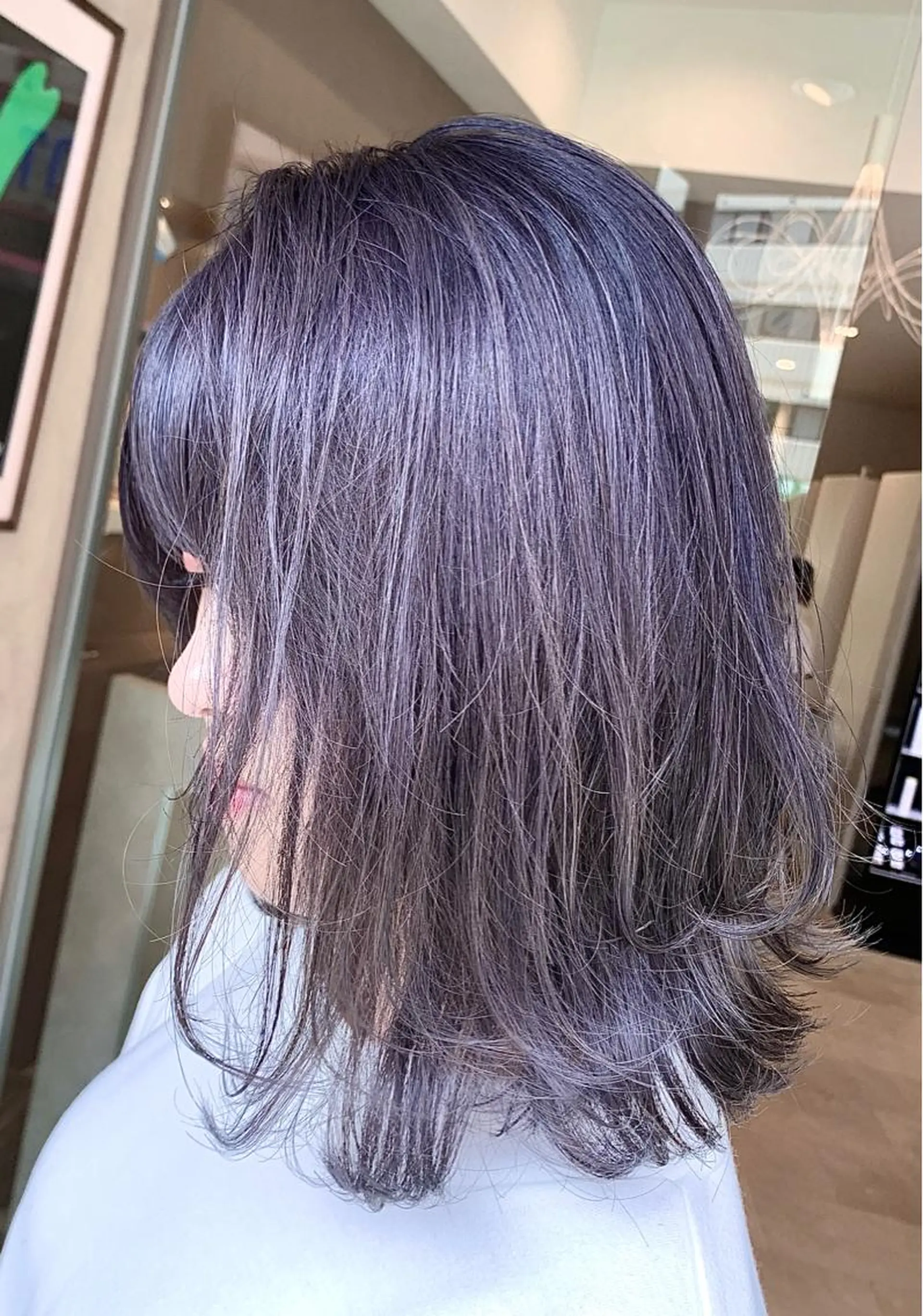 ミディアム カラー ラベンダーカラー ラベンダーグレー シルバー メンズカット/レイヤ ーカット大名Lay.のヘアスタイル