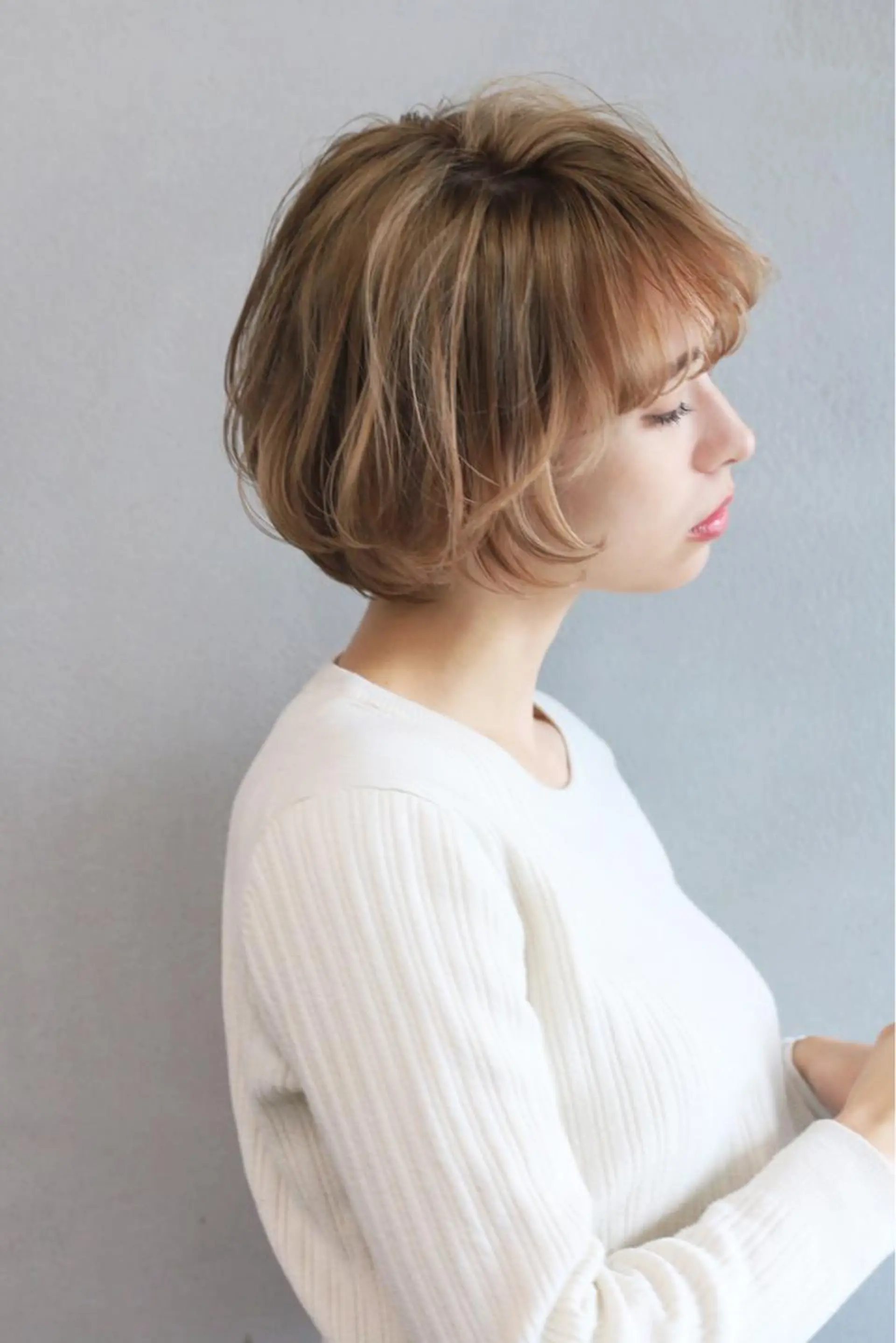 ショート カラー ショートボブ ボブ ショートヘア カット ヘアカラー ボブ/ショート/ 白髪染め/メンズ葛西のヘアスタイル