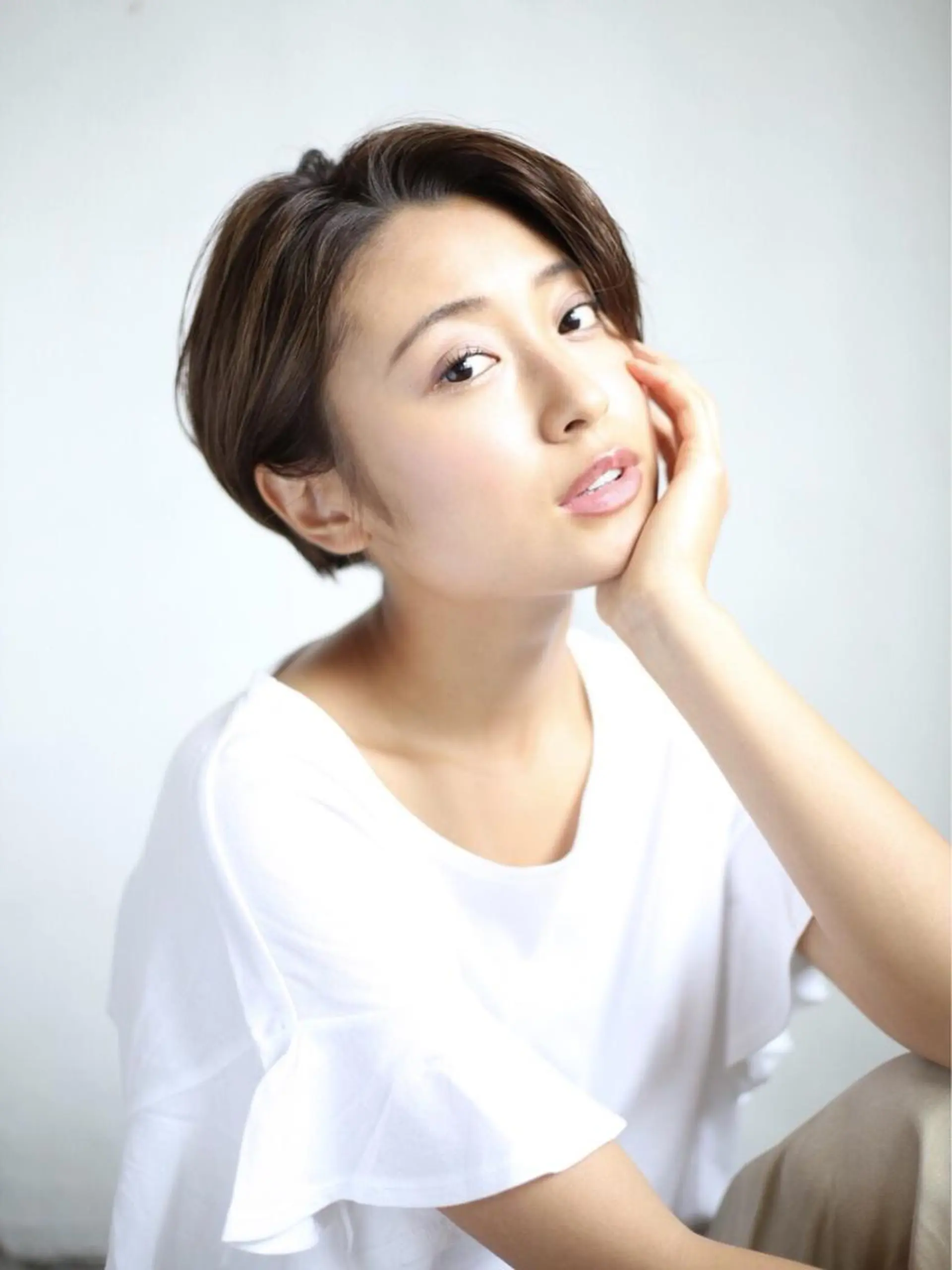 ショート カラー パーマ 野崎 ひかりのヘアスタイル