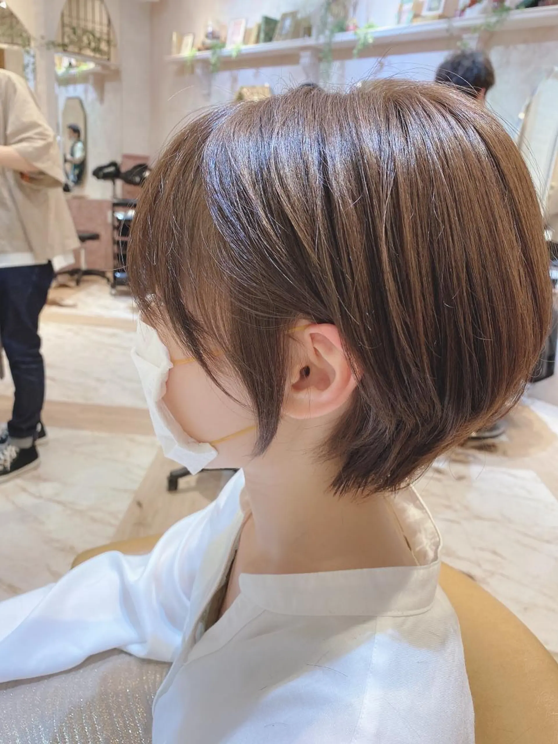 ミディアム ショートボブ ボブ カット ヘアカラー トリートメント 代表山口ひな 髪質改善のプロのヘアスタイル