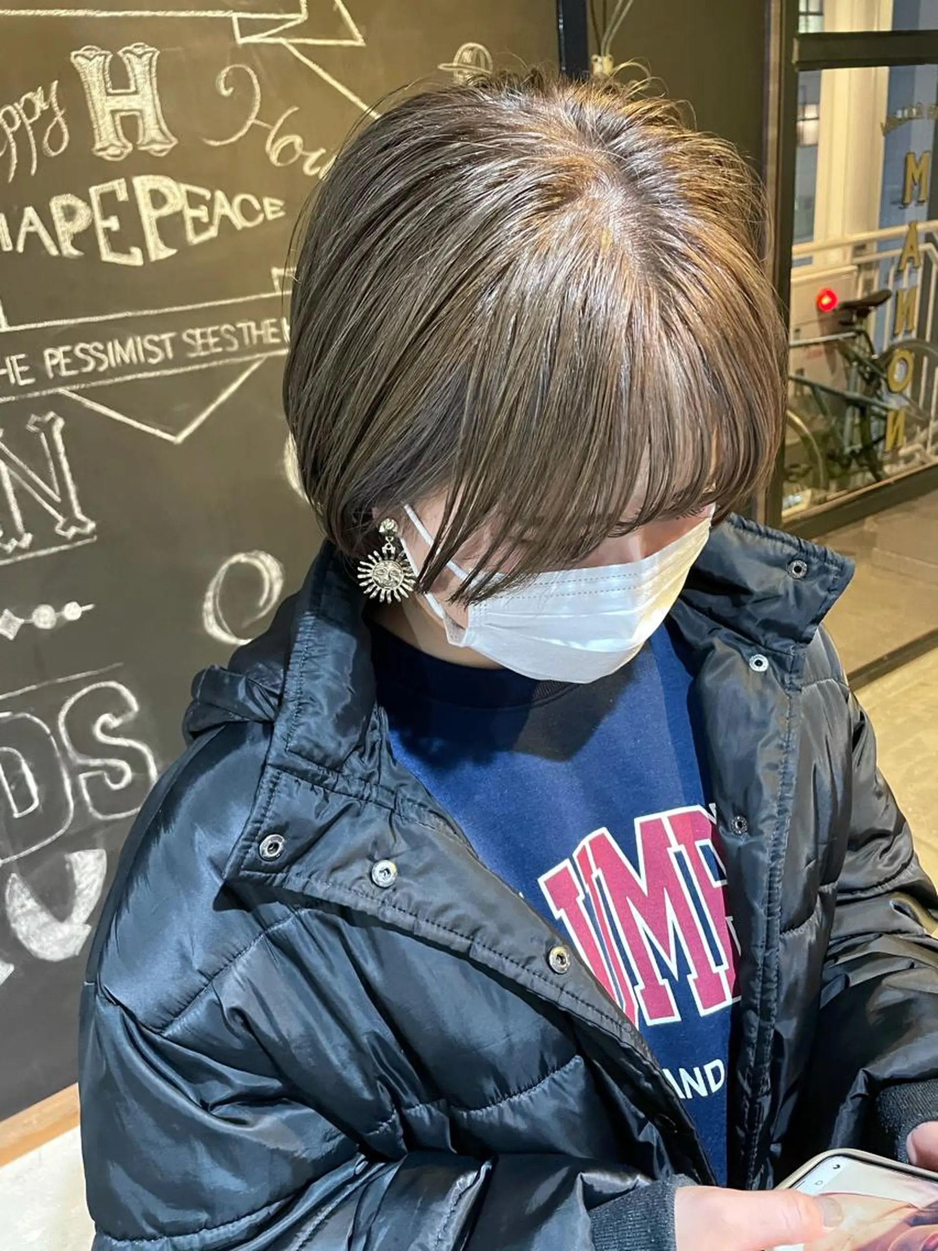 ショート カラー パーマ ヘアカラー トリートメント メンズヘア/レイヤー /ボブ山内春輝のヘアスタイル