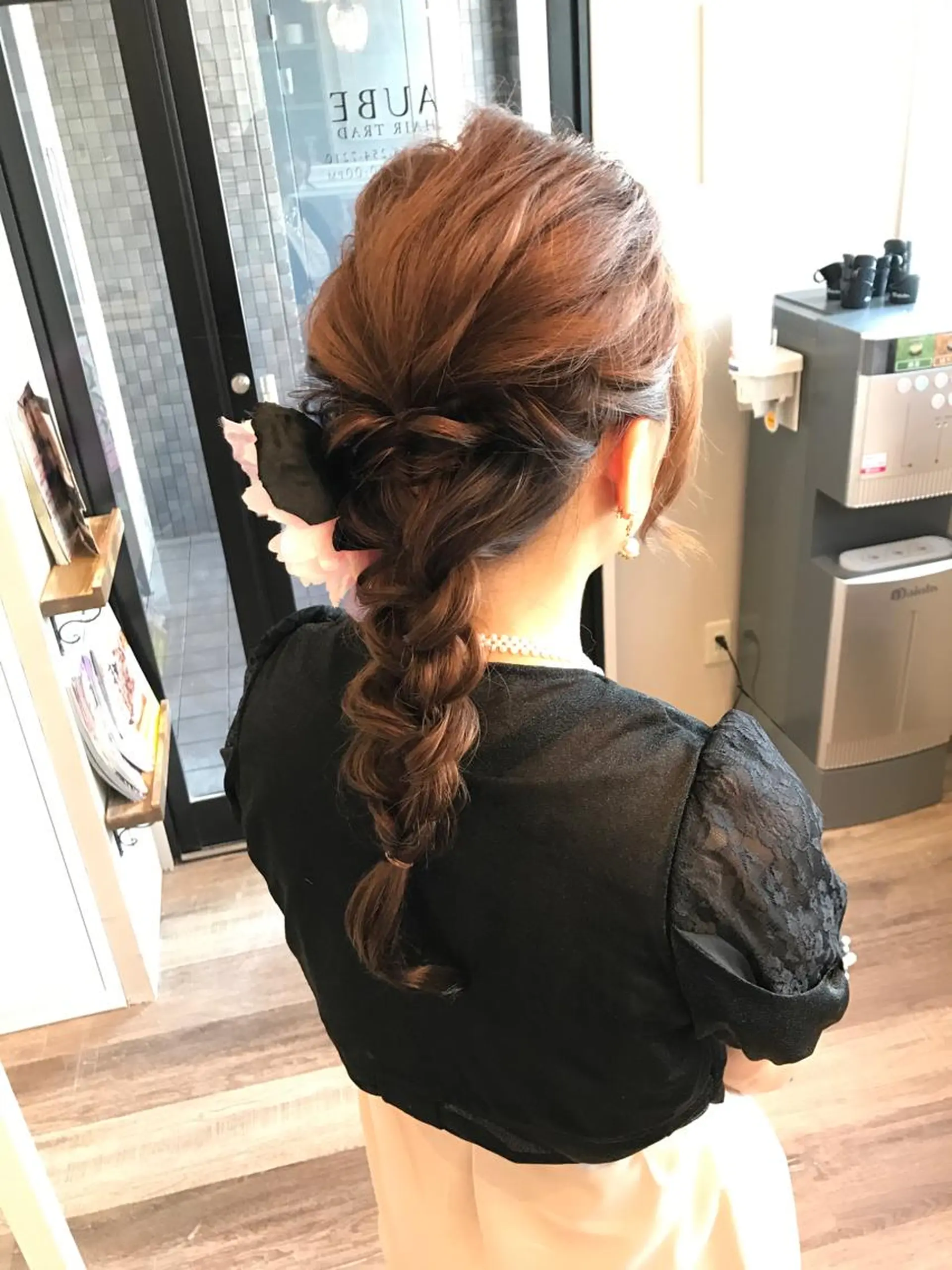 ロング ヘアアレンジ 三つ編み 神野 雅樹のヘアスタイル