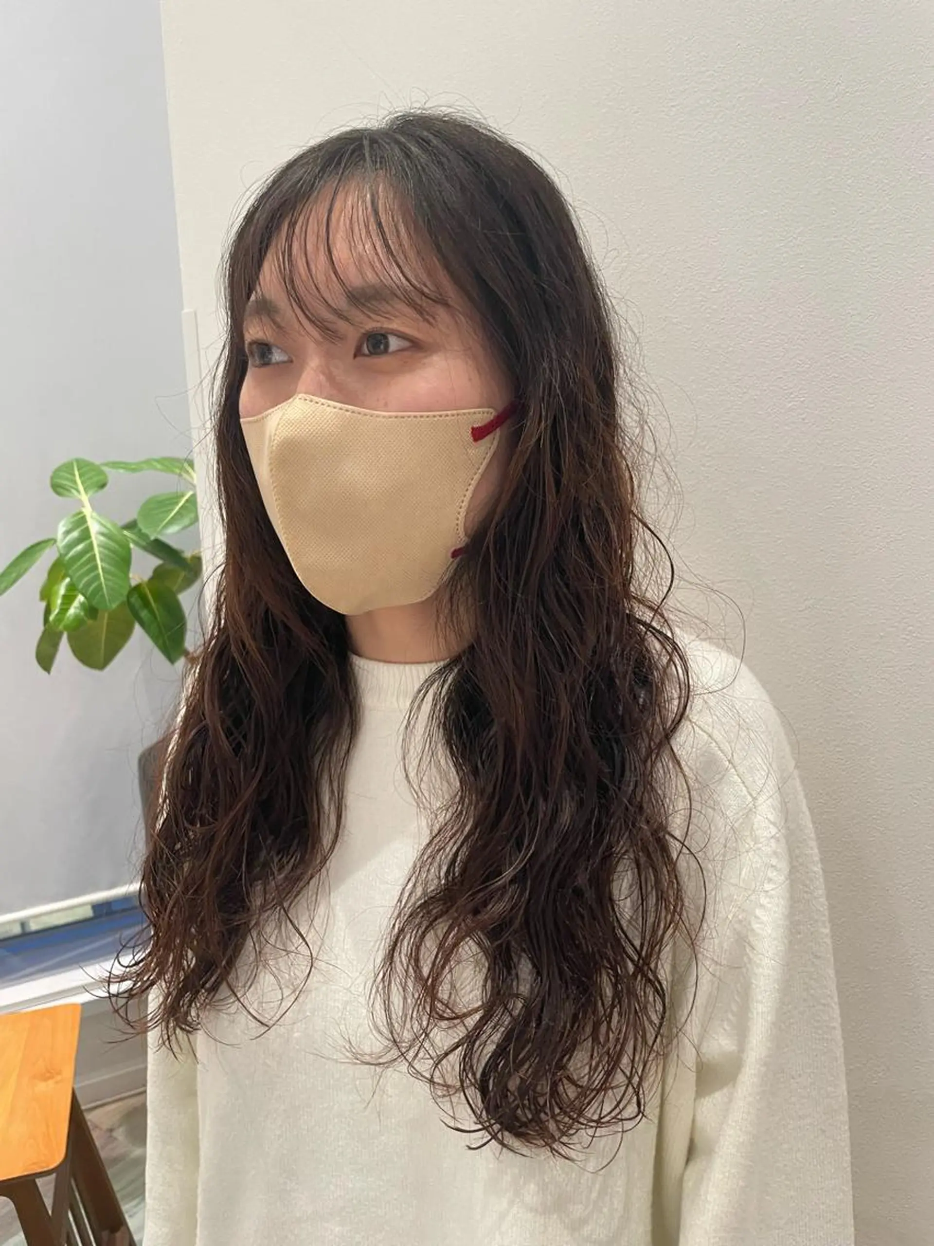 ロング パーマ カット ヘアカラー トリートメント k-twoたき✨艶感 カラー／美髪矯正のヘアスタイル