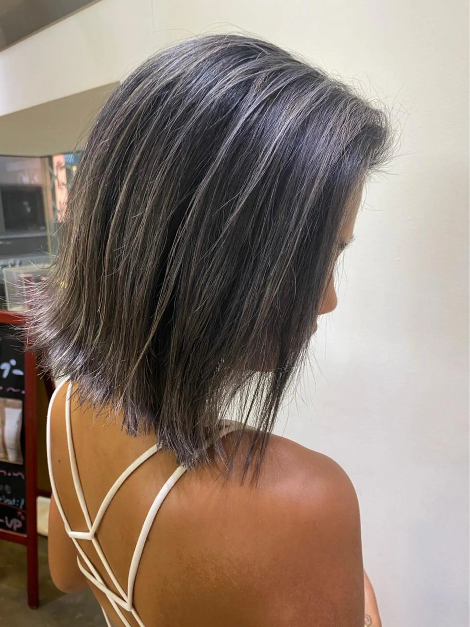 ミディアム カラー レイヤー/ベージュ カラー/ハシモトのヘアスタイル