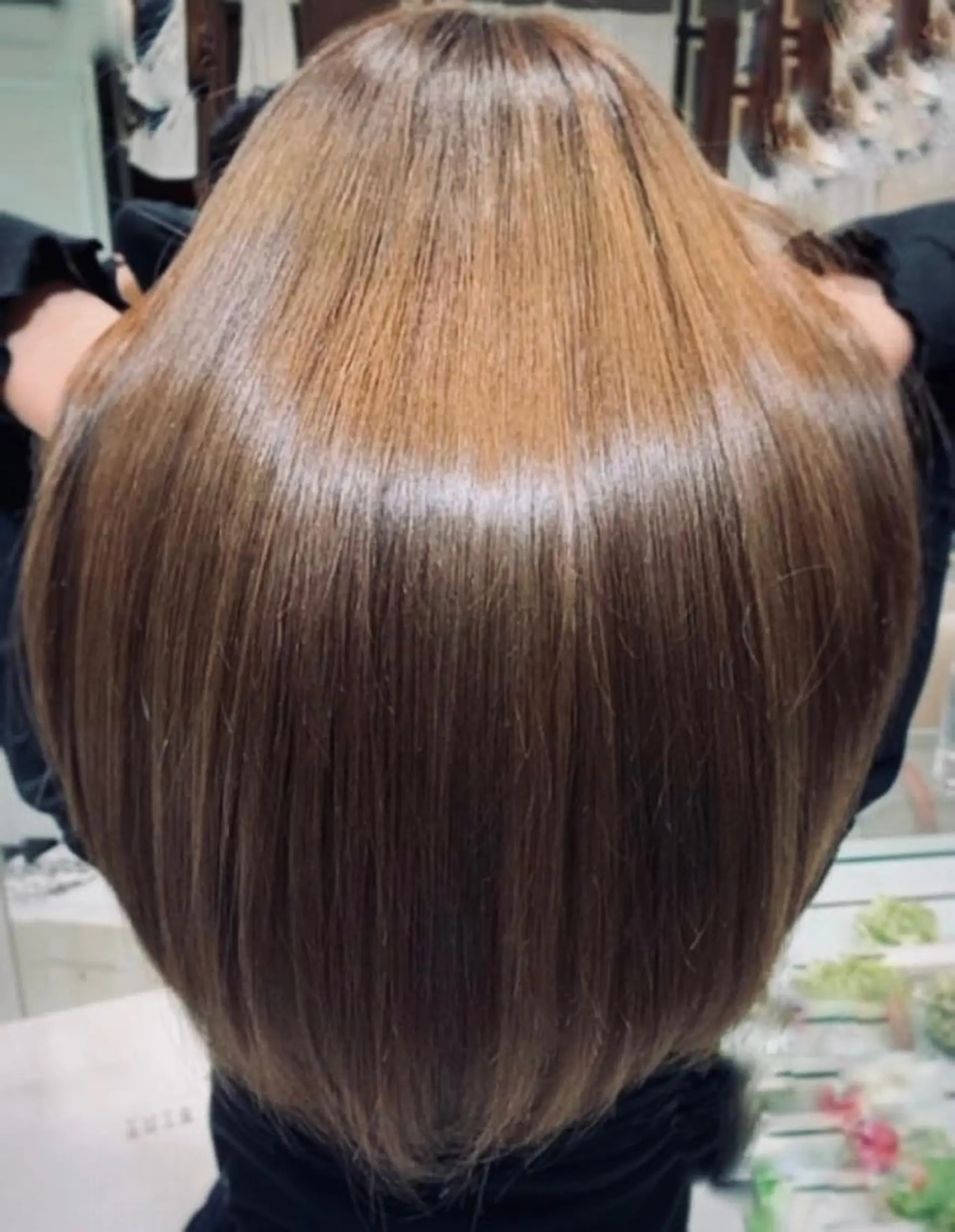 ロング カラー 酸性ストレート カット 縮毛矯正 EARTH関内店 地主のヘアスタイル