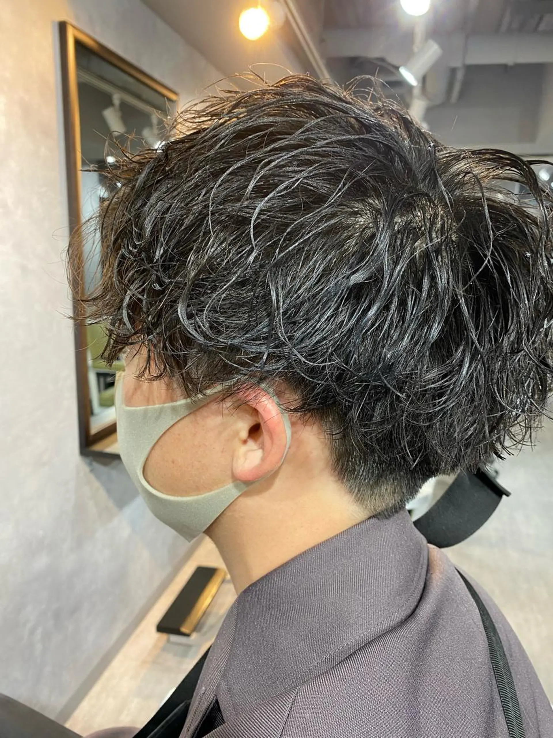 ショート パーマ メンズ カット ヘアカラー パーマ トリートメント ヘッドスパ 久保亮太 /大人ショートのヘアスタイル