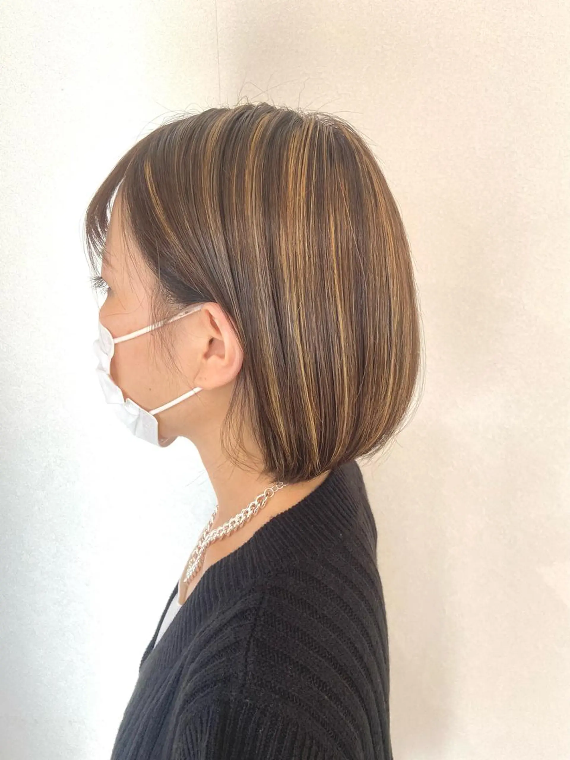 ショート カラー ハイライトカラー ボブ ハイライト アメリラブヘアー 土屋　洋平のヘアスタイル