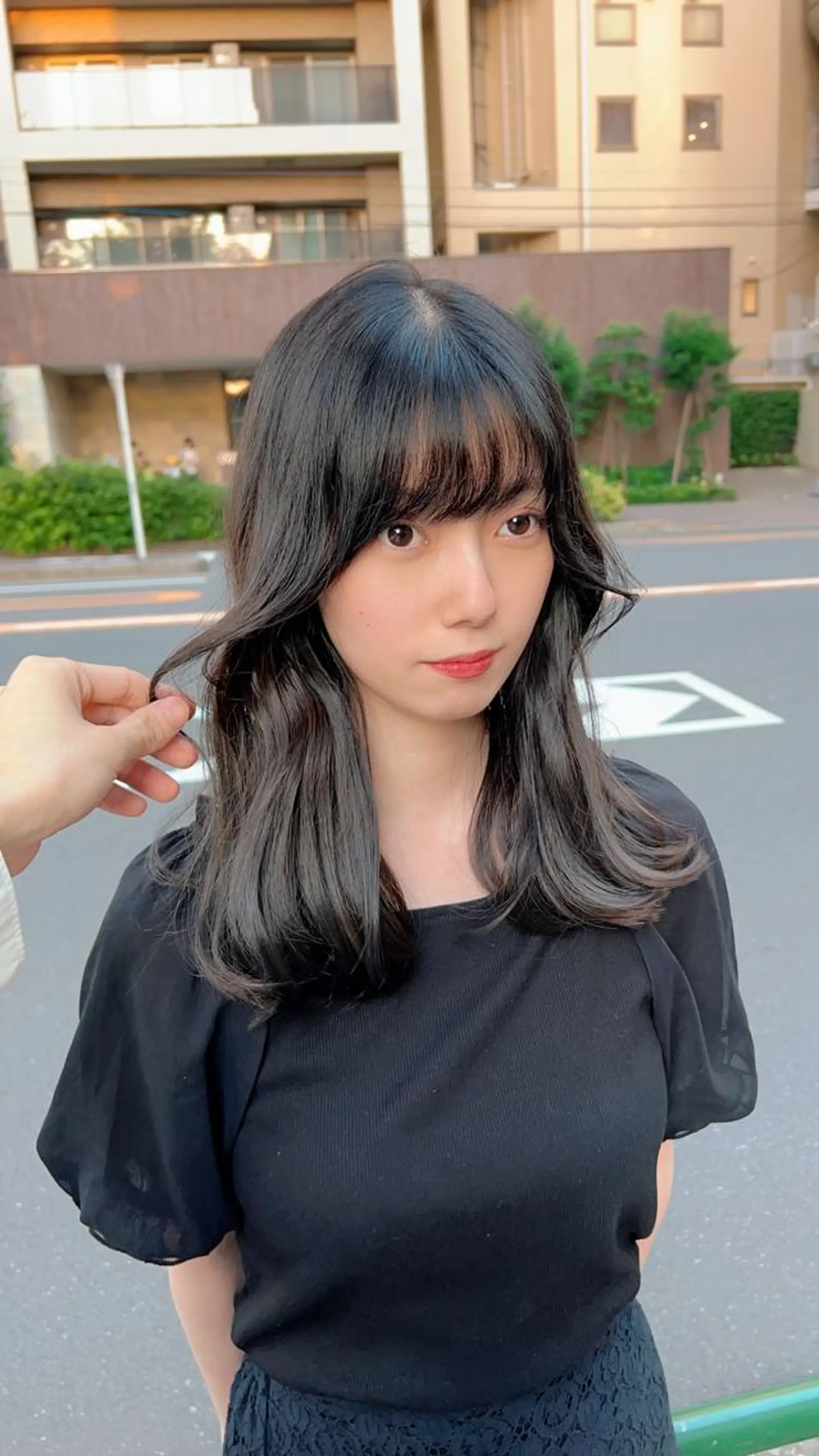 ミディアム カラー レイヤー×韓国 🇰🇷鈴木啓太のヘアスタイル